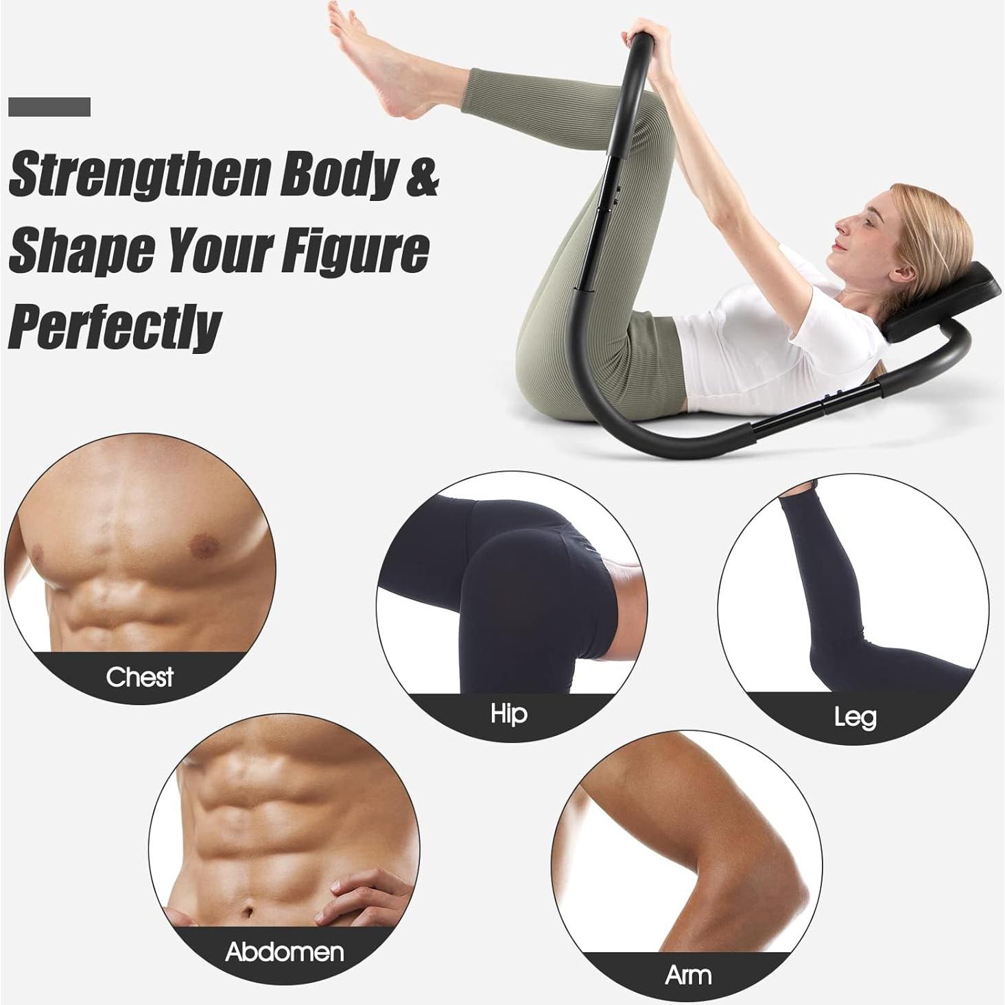 Ab Cruncher GYMAX con Reposacabezas Acolchado - Entrenador Fitness