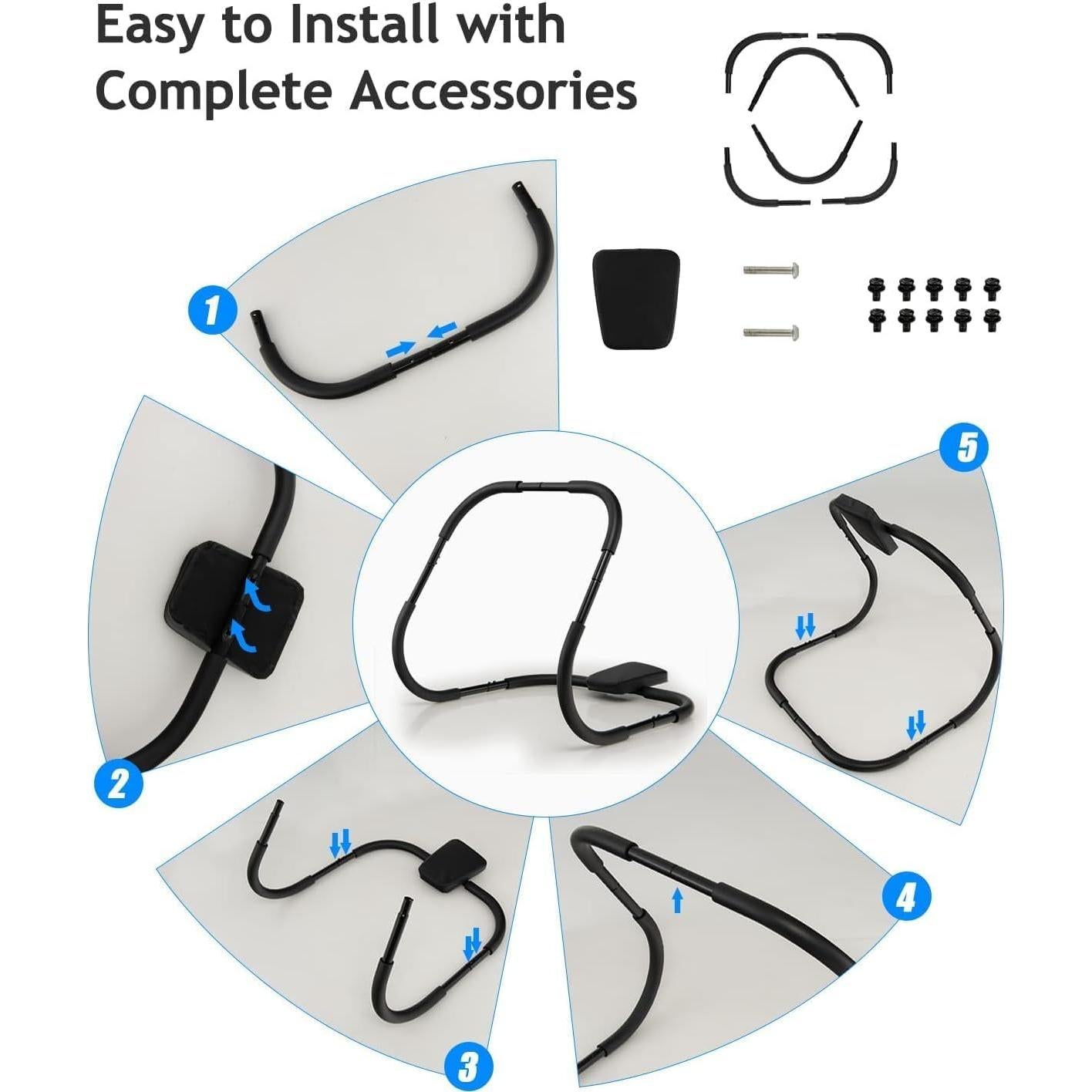 Rodillo Abdominal SPORFIT 1 - Ejercicio en Casa, Negro