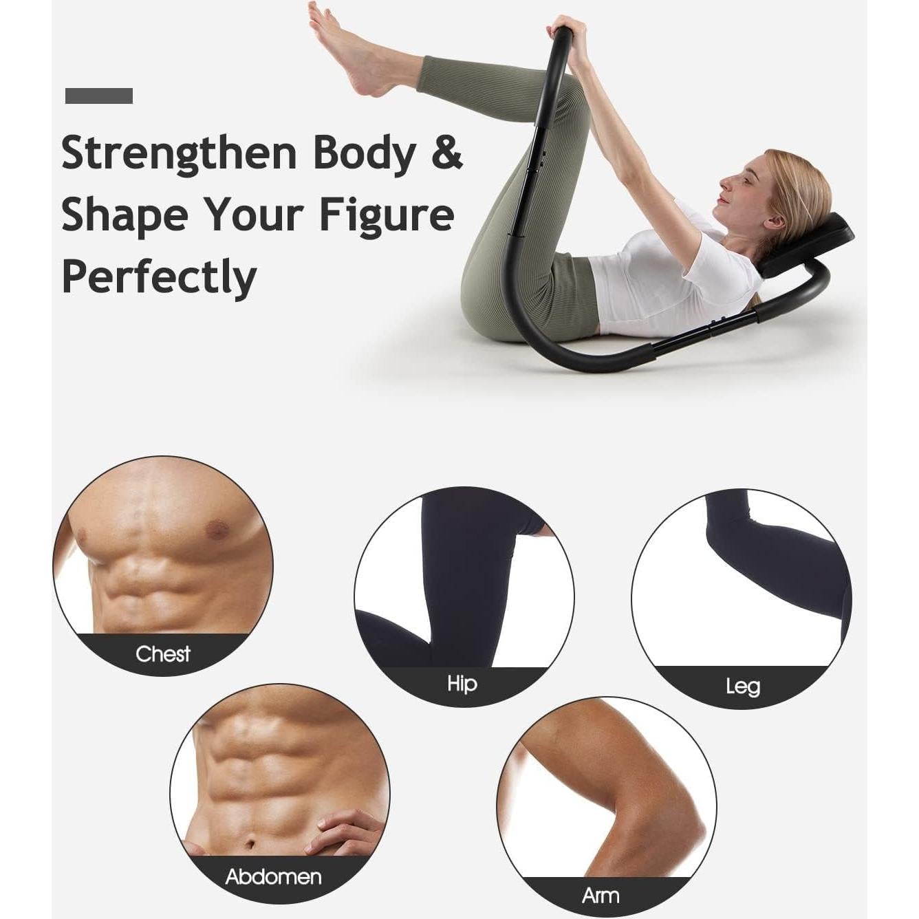 Rodillo Abdominal SPORFIT 1 - Ejercicio en Casa, Negro