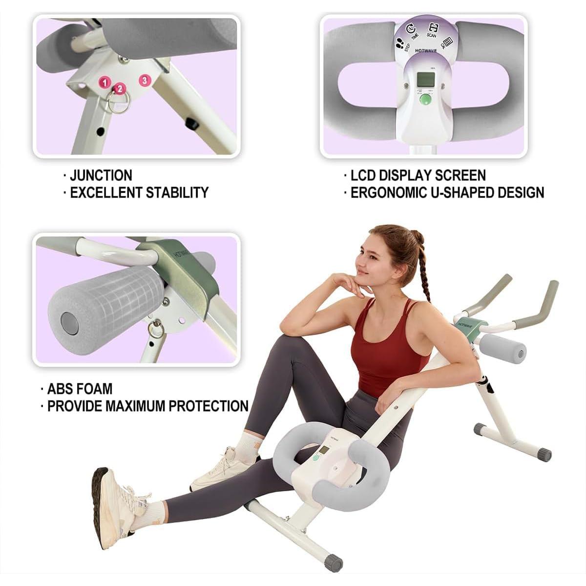 Entrenador Abdominal Plegable HOTSWEAT con Monitor LCD