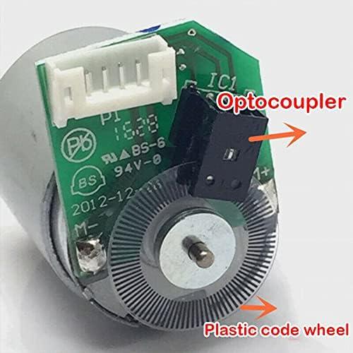 Motor eléctrico DC 385 Wicocc 6V-12V 6800RPM mini con encoder