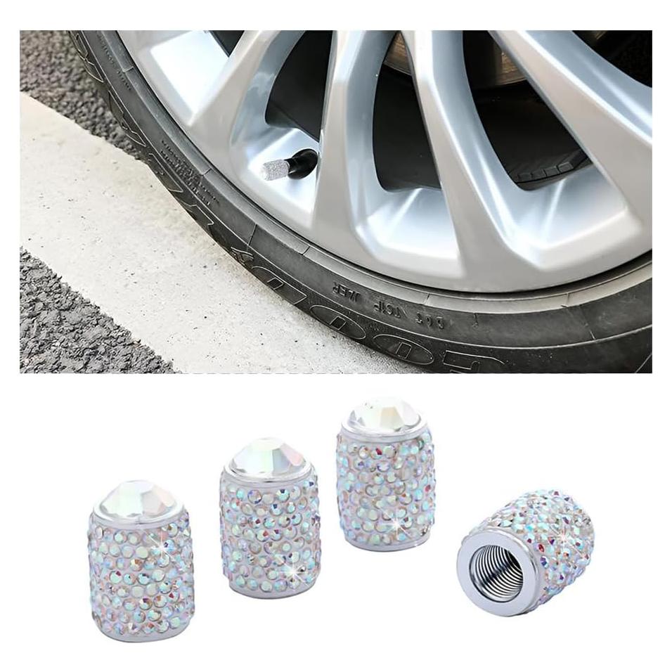 4 Tapas de Válvula de Neumático Bittwee Brillantes AB