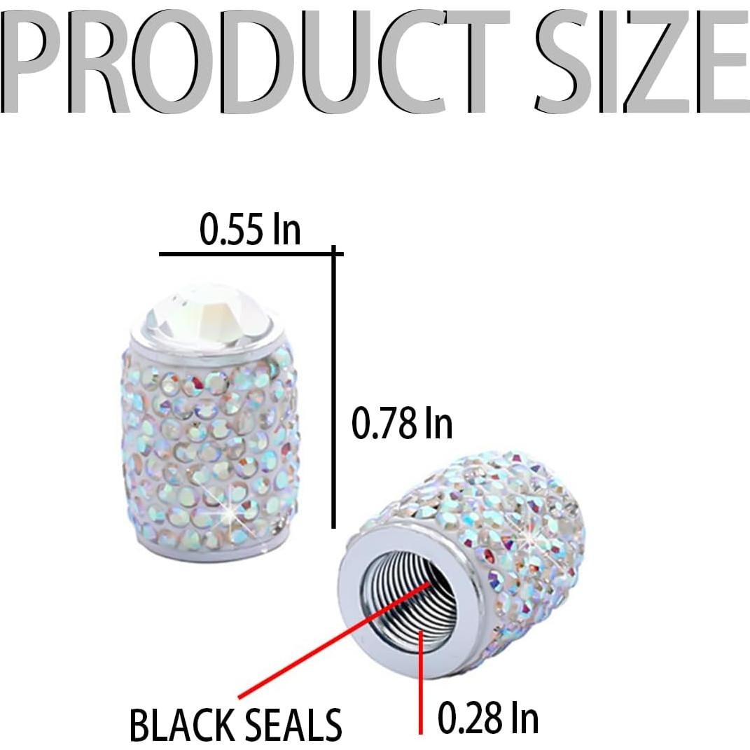 4 Tapas de Válvula de Neumático Bittwee Brillantes AB