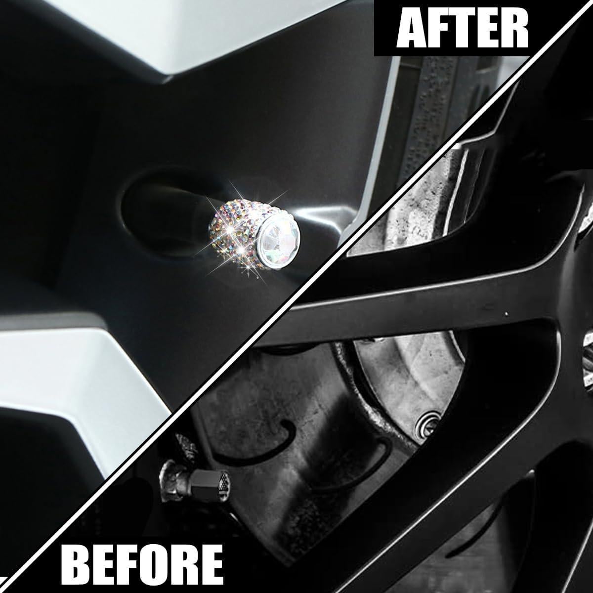 4 Tapas de Válvula de Neumático Bittwee Brillantes AB