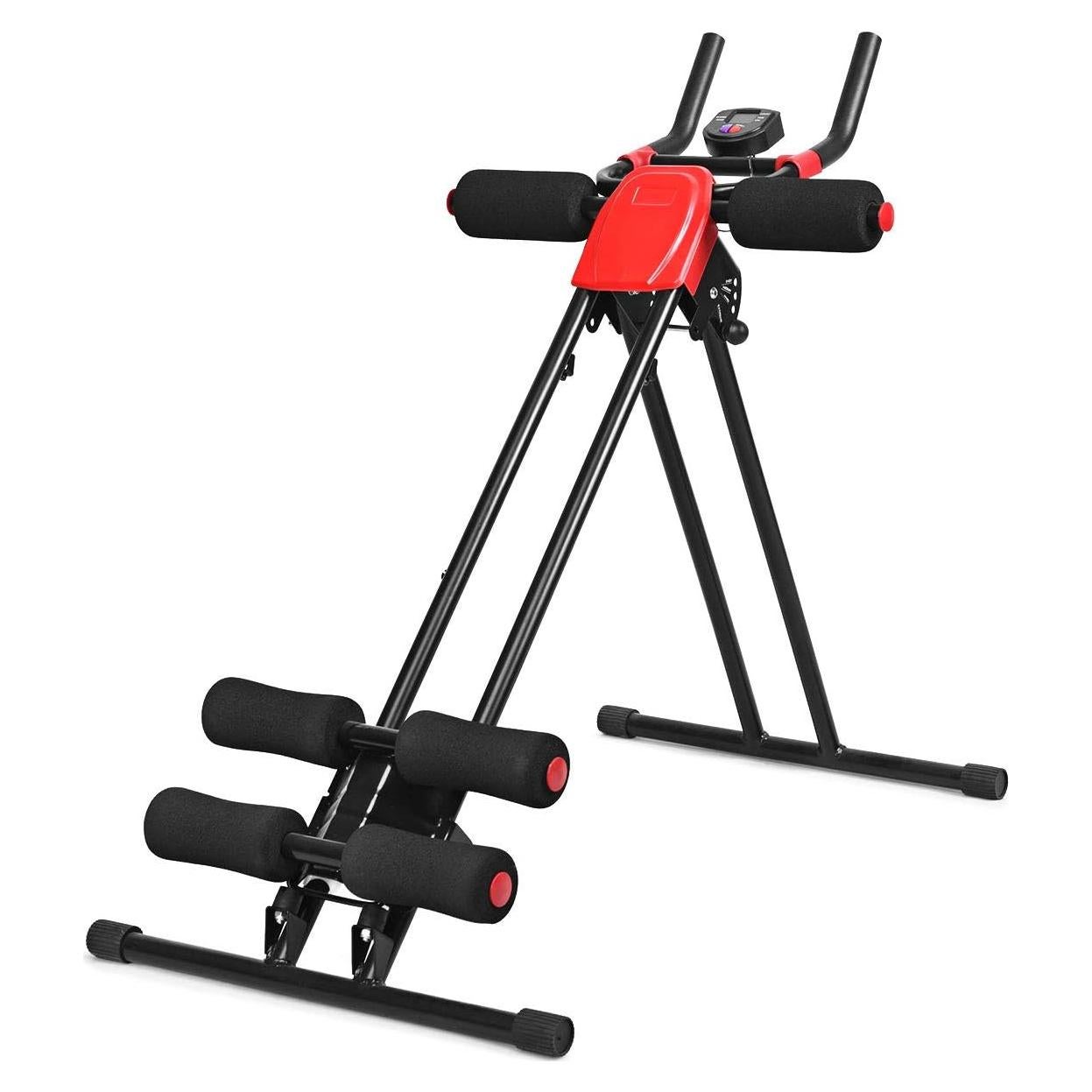 Entrenador Abdominal Plegable Goplus con Pantalla LCD 99.8 kg