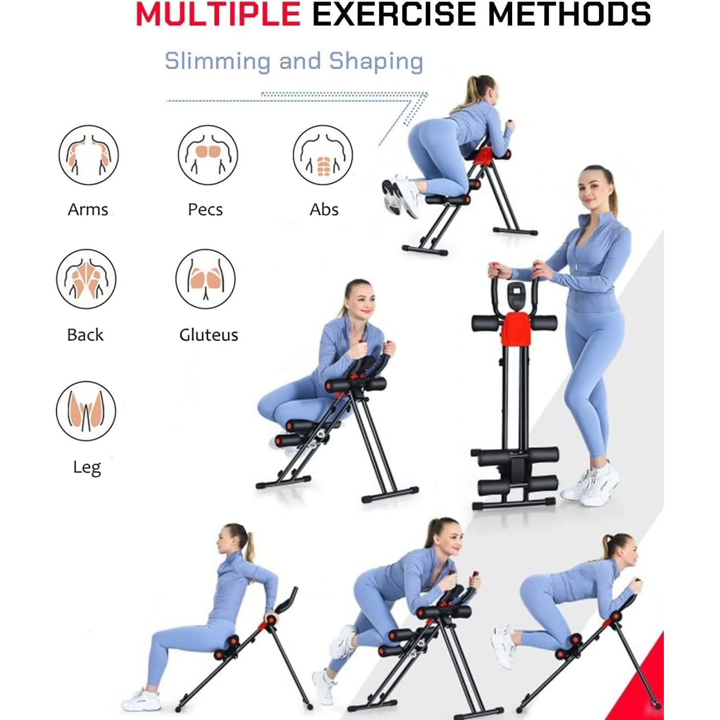 Entrenador Abdominal Plegable Goplus con Pantalla LCD 99.8 kg