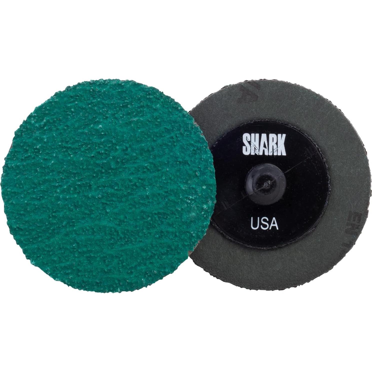 Discos de Pulido Mini Zirconia Verde Shark 80 Grit 5.08 cm - 25 Unidades