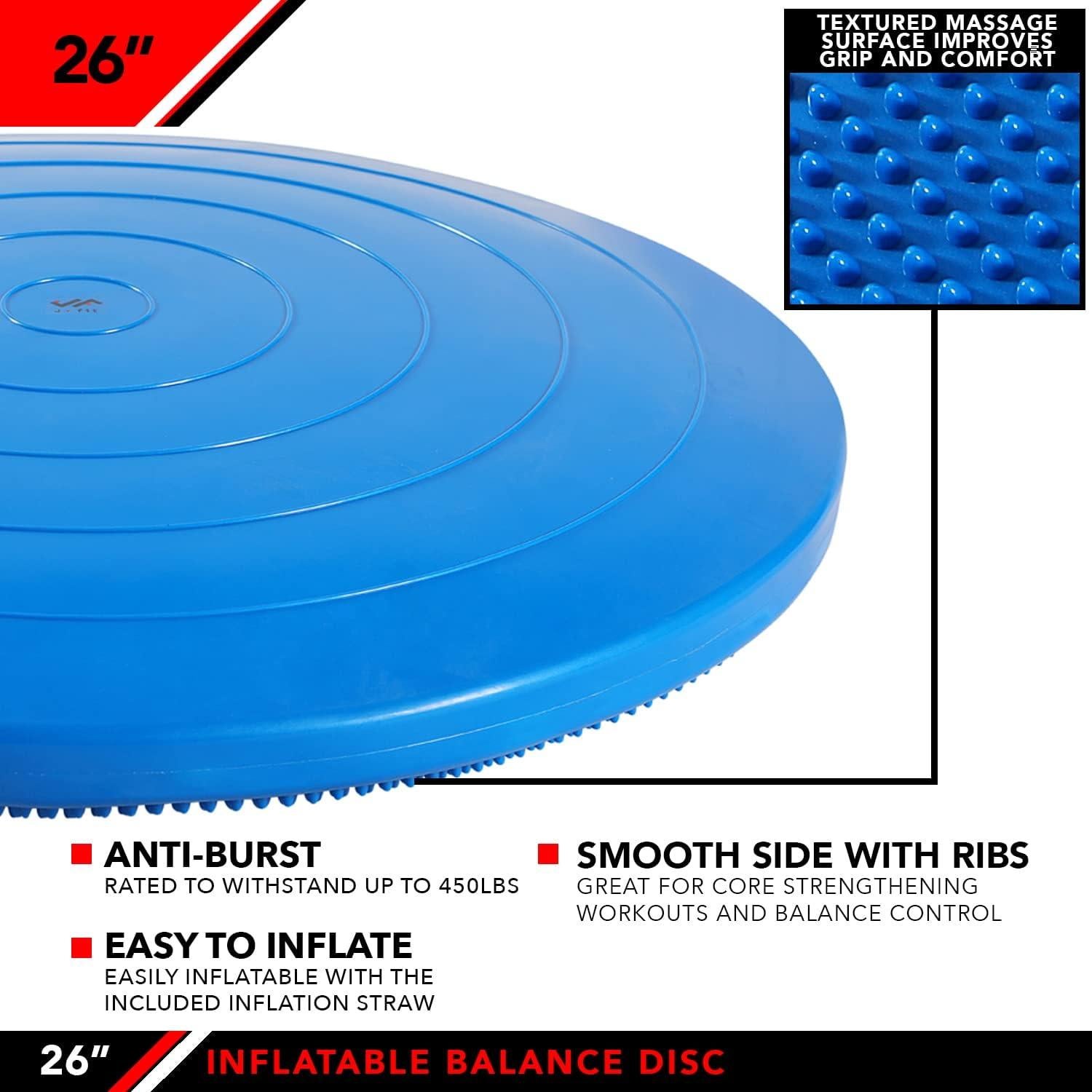 Disco de Equilibrio JFIT 66 cm Azul - Almohadilla de Inestabilidad