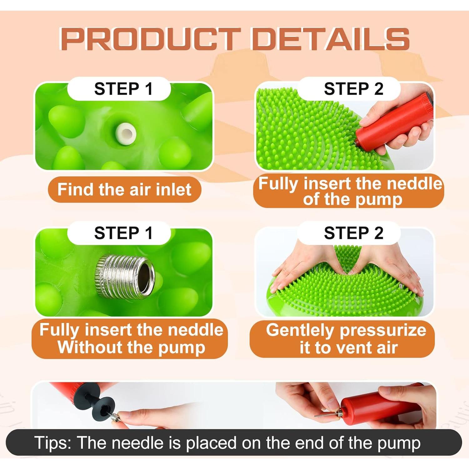 Cojines Wobble Inflados Amylove 6 Pcs para Niños - Equilibrio y Postura