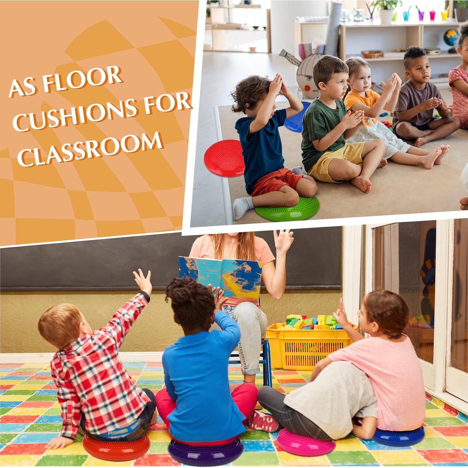 Cojines Wobble Inflados Amylove 6 Pcs para Niños - Equilibrio y Postura