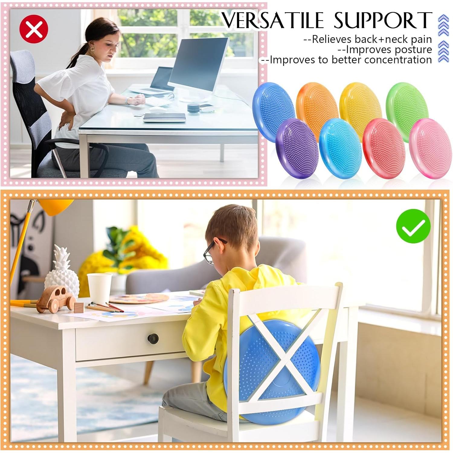 8 Cojines Inestables WinnerWhy 33 cm con Bomba Inflación