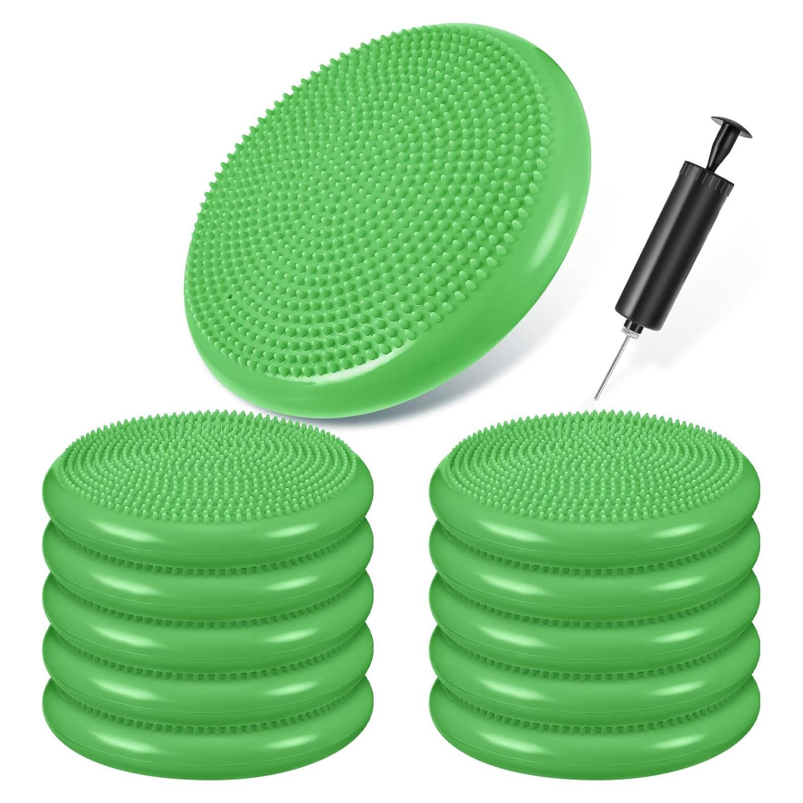 10 Cojines Inestables Amylove para Niños 34 cm Verde