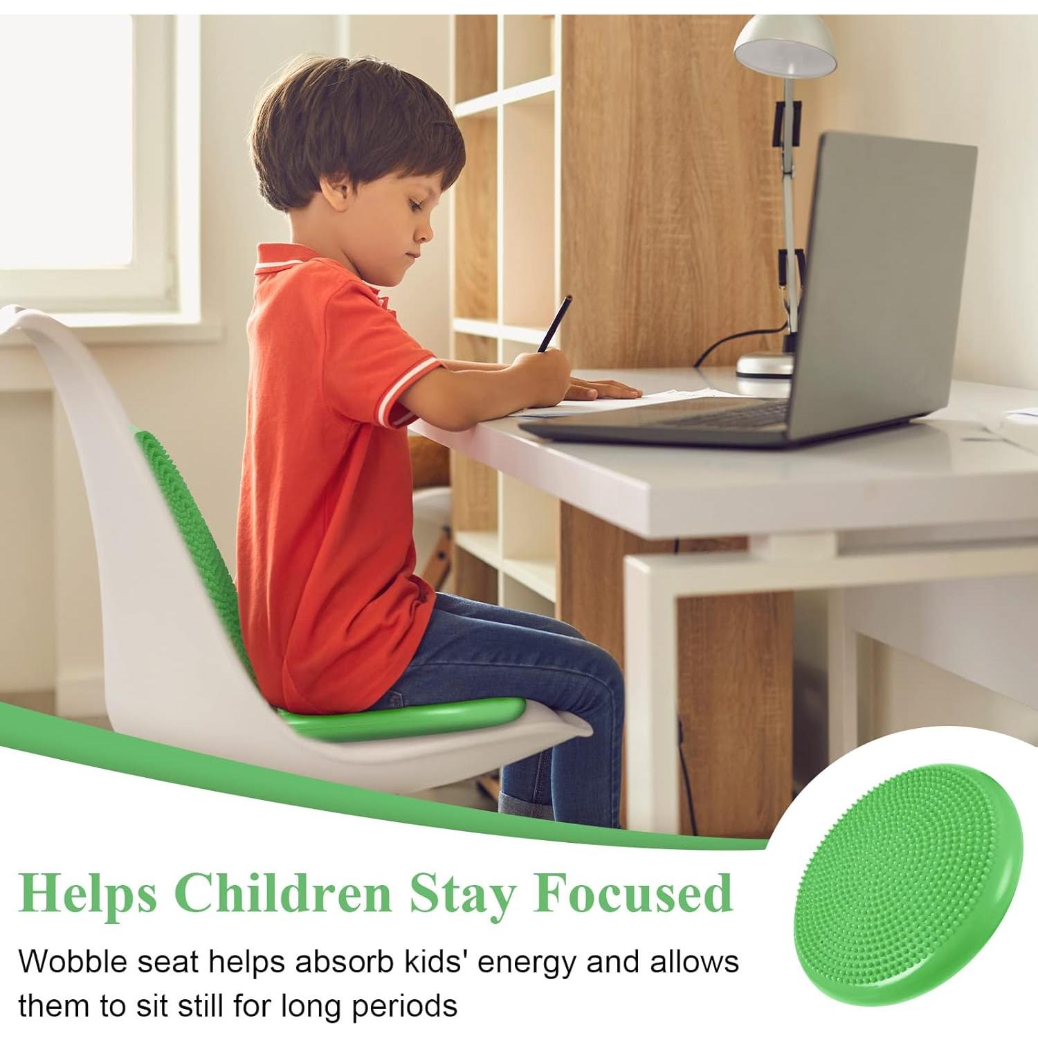 10 Cojines Inestables Amylove para Niños 34 cm Verde