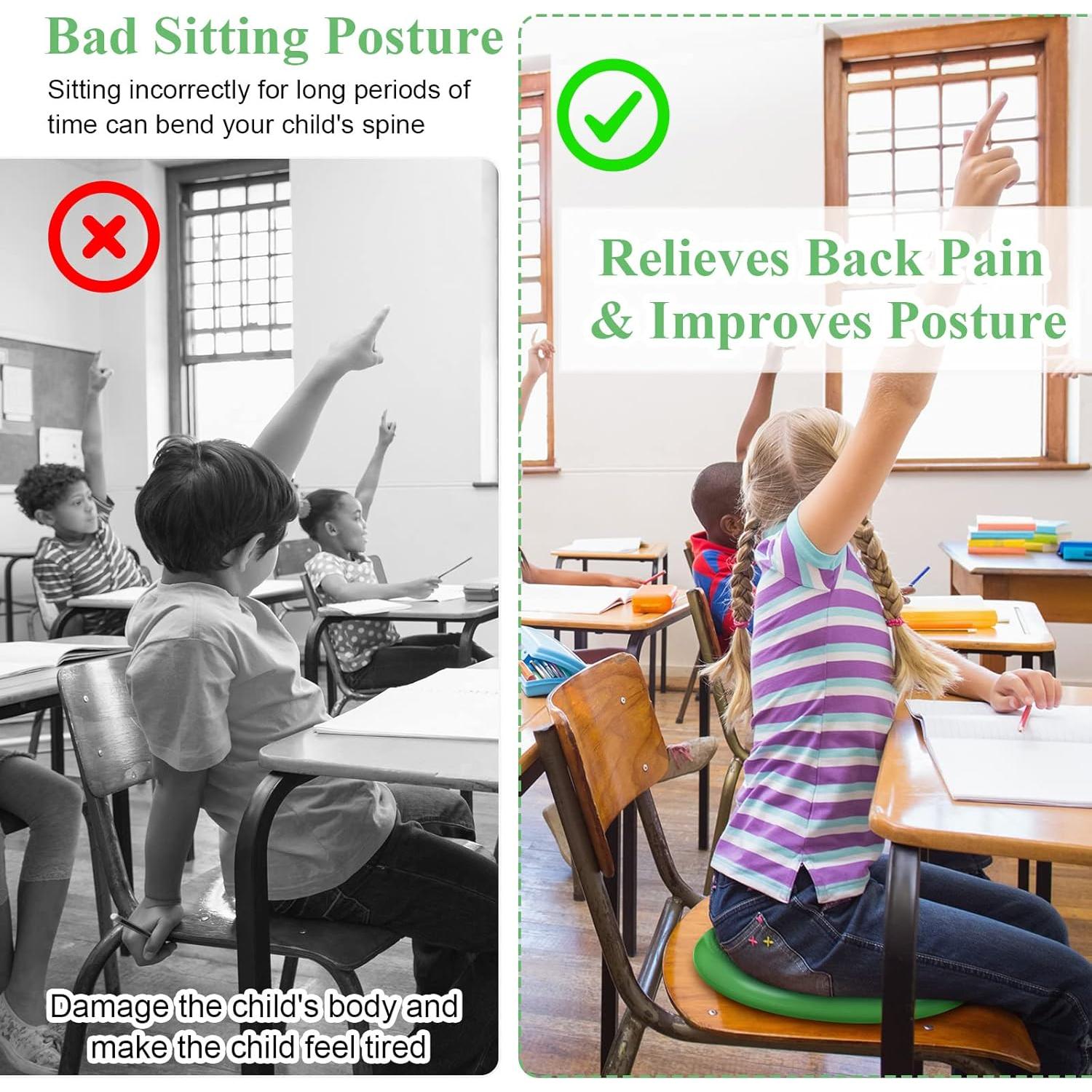 10 Cojines Inestables Amylove para Niños 34 cm Verde