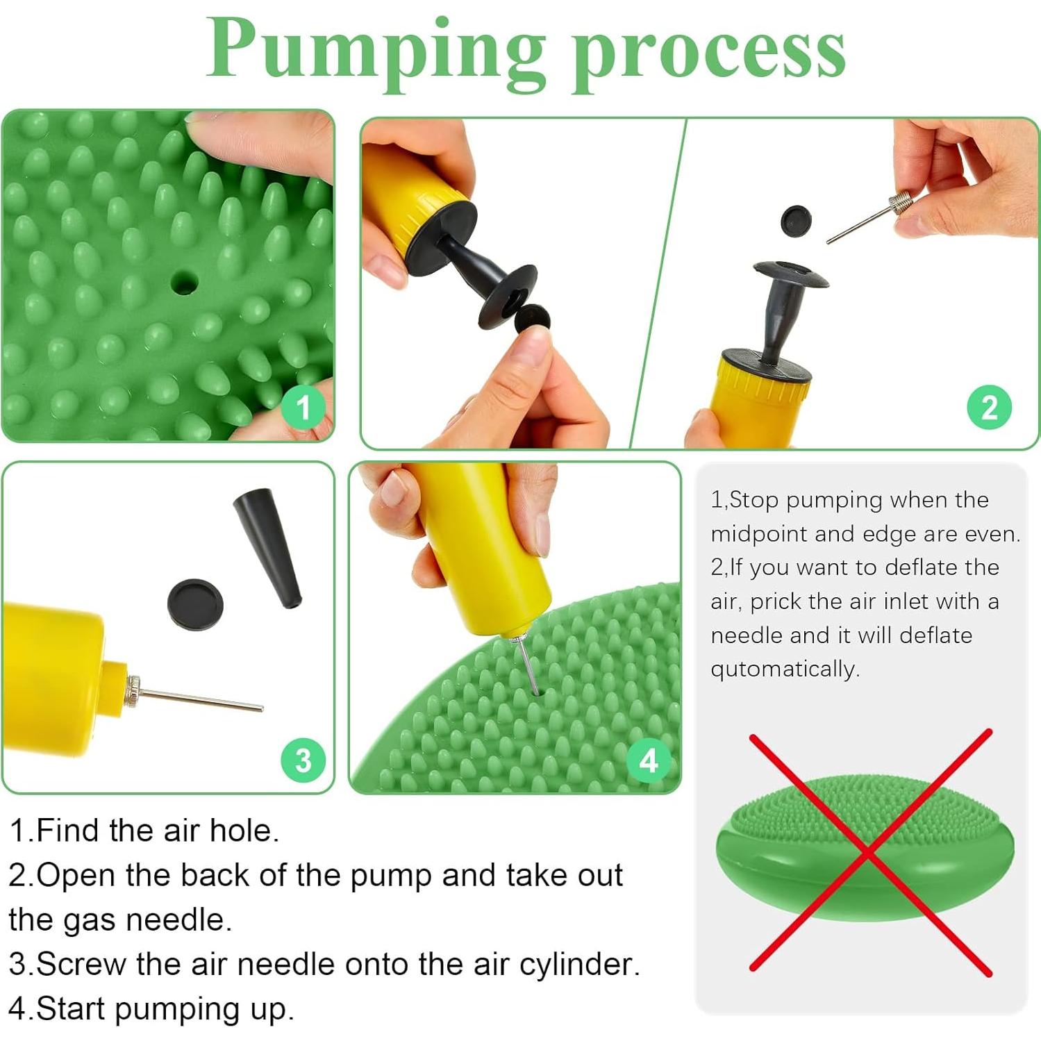 10 Cojines Inestables Amylove para Niños 34 cm Verde