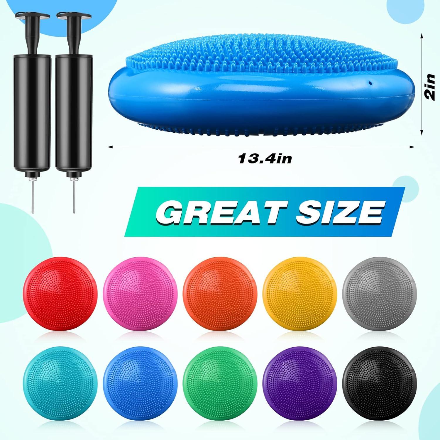 Cojines de Inestabilidad Leitee 10 Pcs con Bomba para Ejercicio