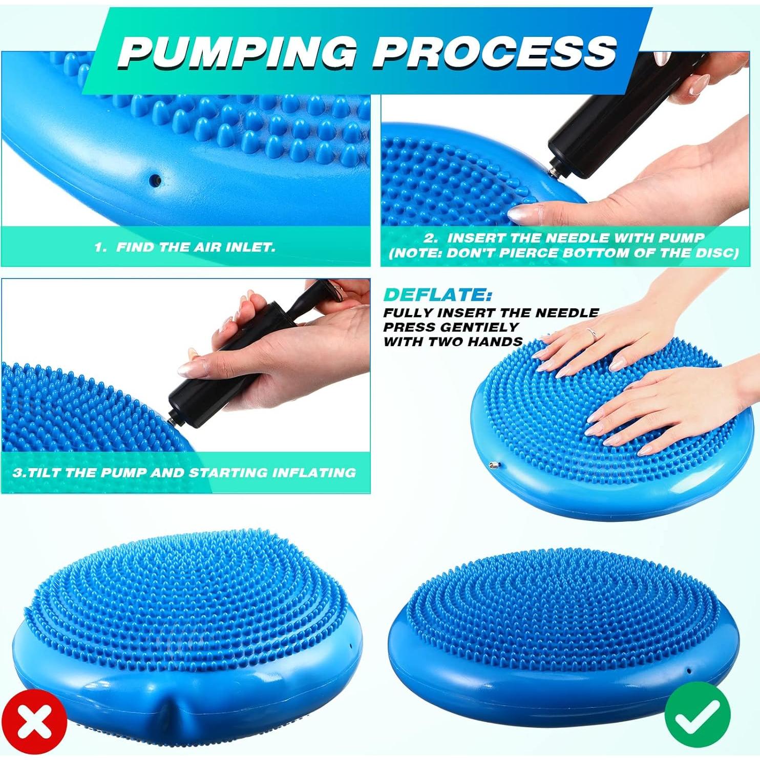 Cojines de Inestabilidad Leitee 10 Pcs con Bomba para Ejercicio