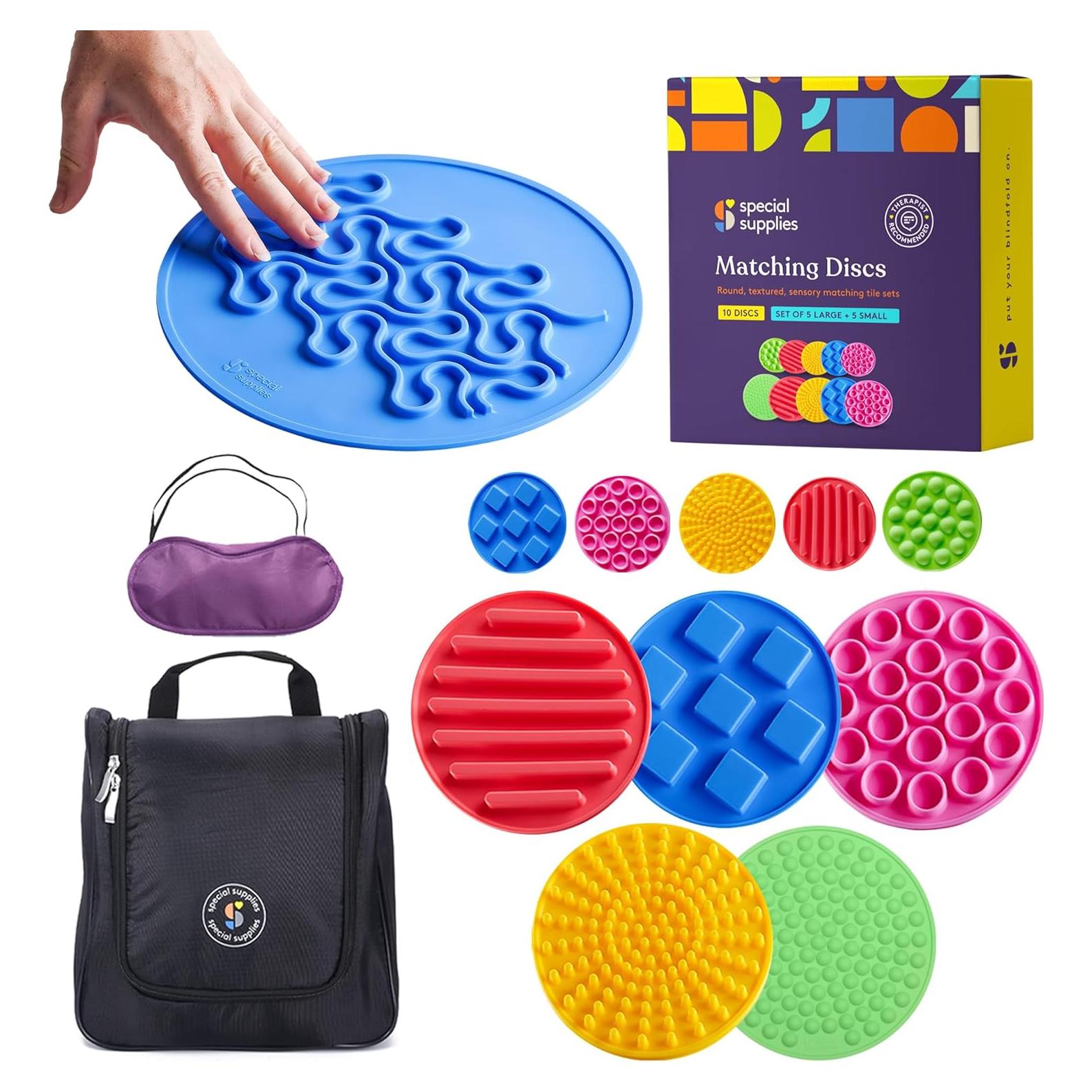 Juego Sensorial Interactivo Suministros Especiales 5 Discos Táctiles