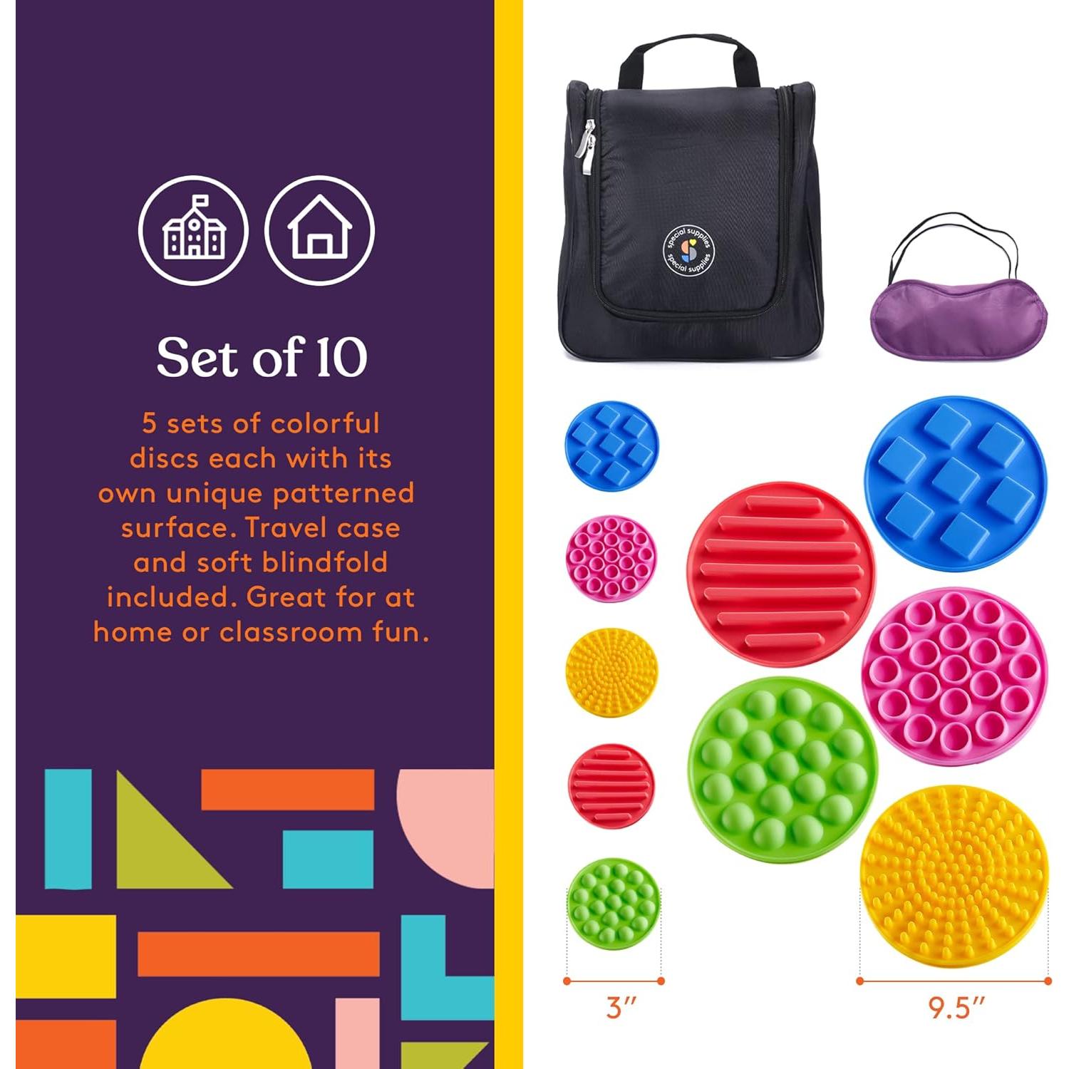 Juego Sensorial Interactivo Suministros Especiales 5 Discos Táctiles