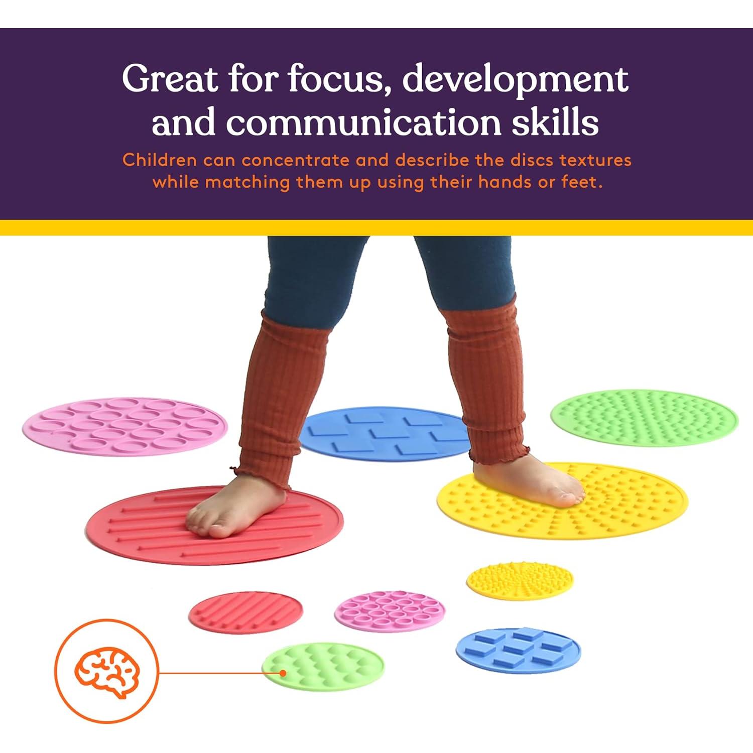 Juego Sensorial Interactivo Suministros Especiales 5 Discos Táctiles