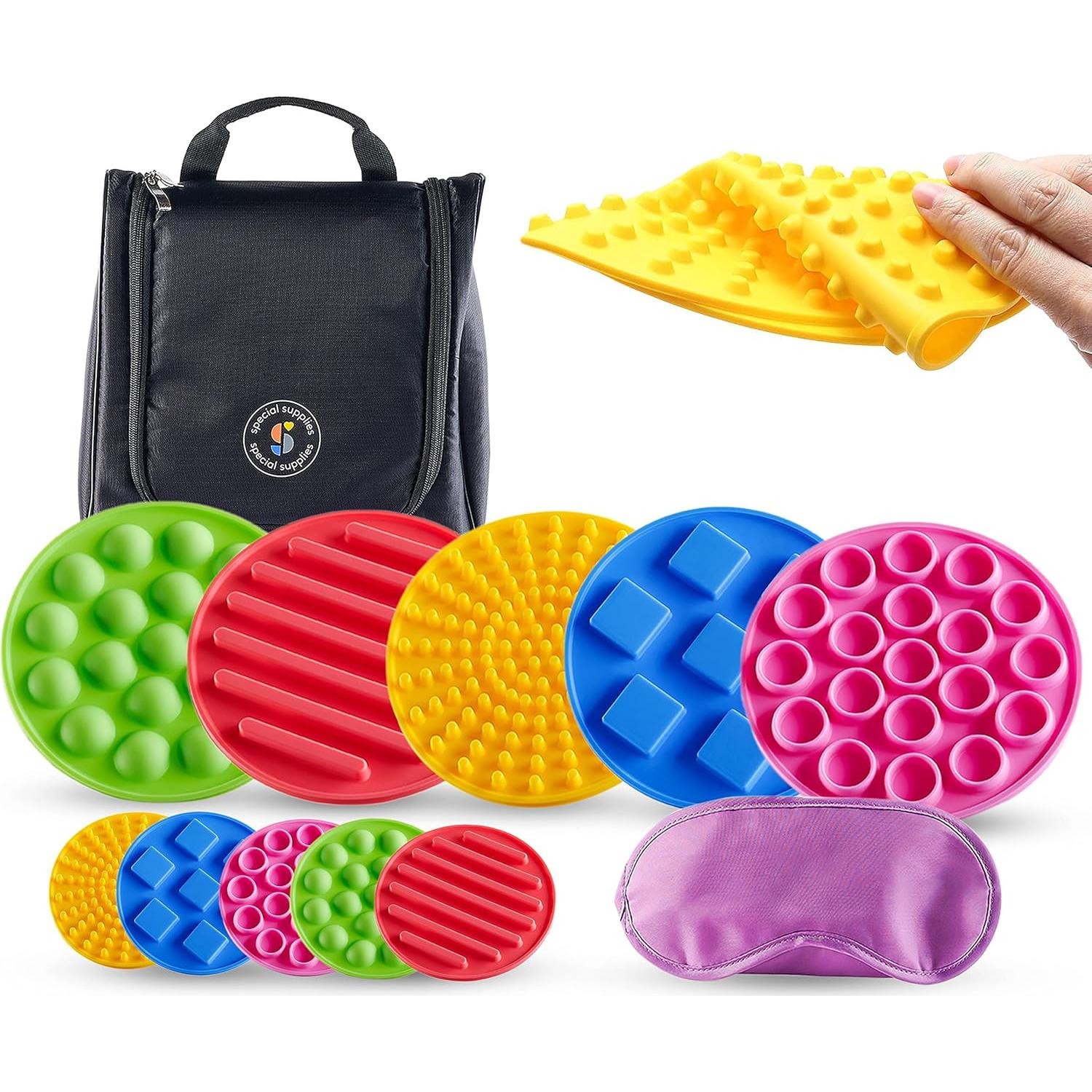 Juego Sensorial Interactivo Suministros Especiales 5 Discos Táctiles