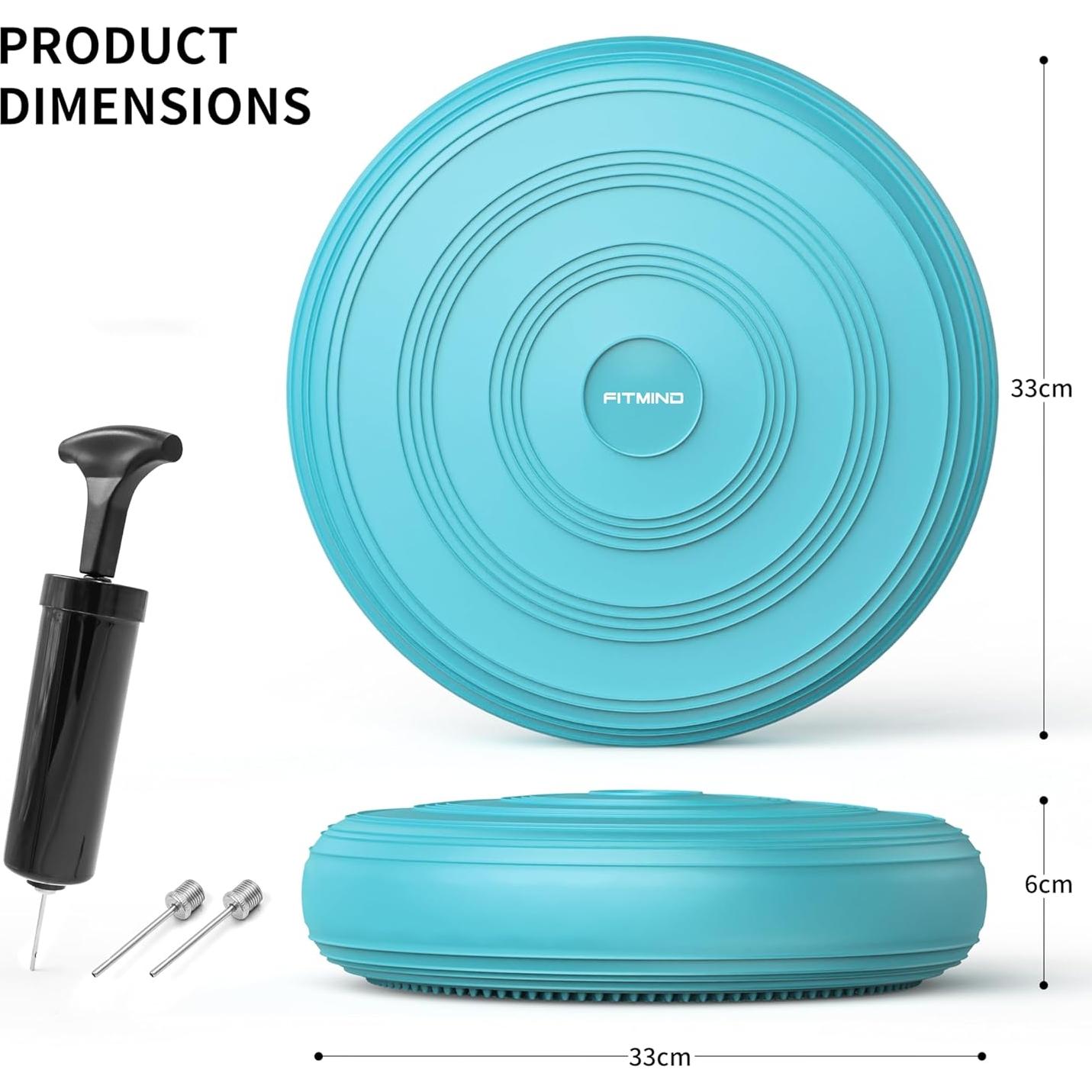 Cojín Inflable Antideslizante FITMIND 33cm para Postura y Fitness