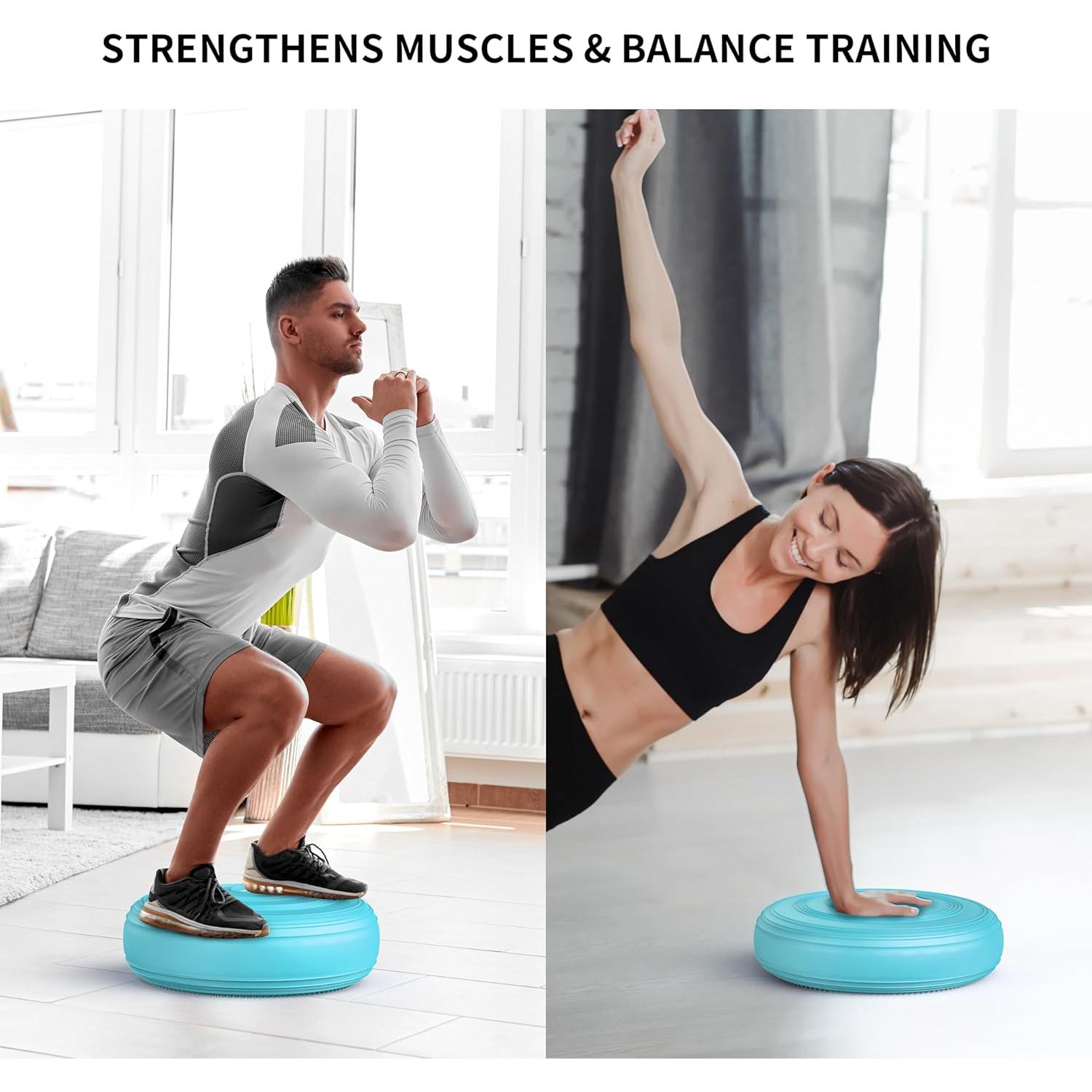 Cojín Inflable Antideslizante FITMIND 33cm para Postura y Fitness