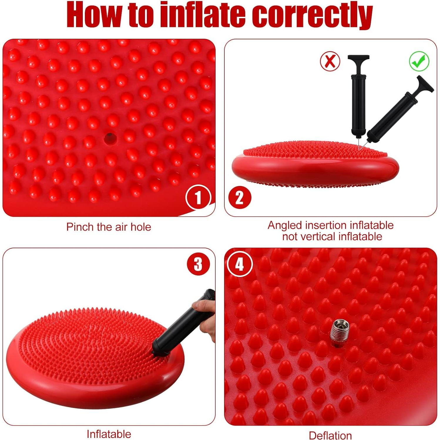 Cojines Inestables Inflables Sotiff 34 cm - 4 Piezas con Bomba