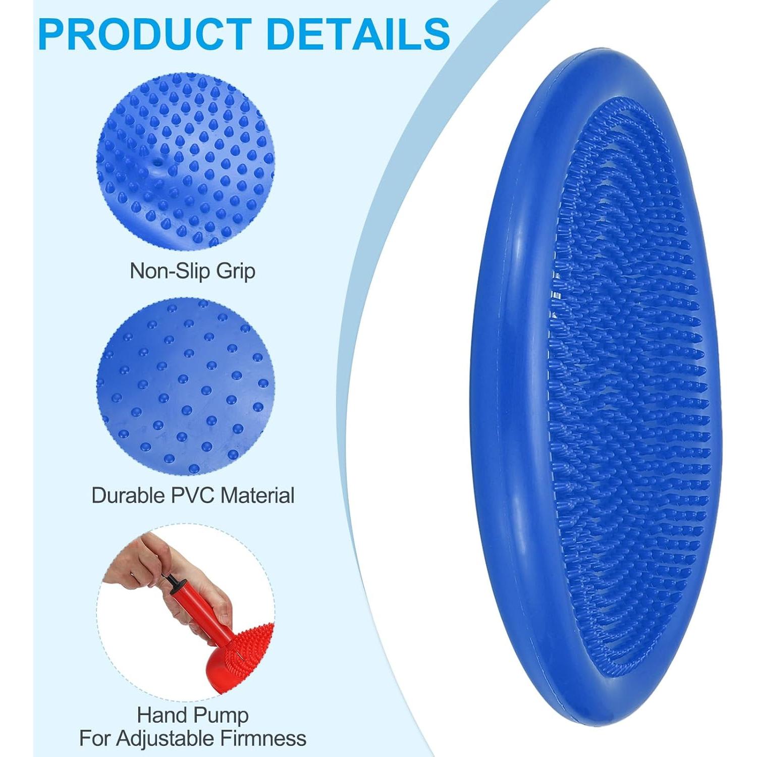 Cojín Inflable de Inestabilidad PATIKIL 33.5 cm PVC con Bomba