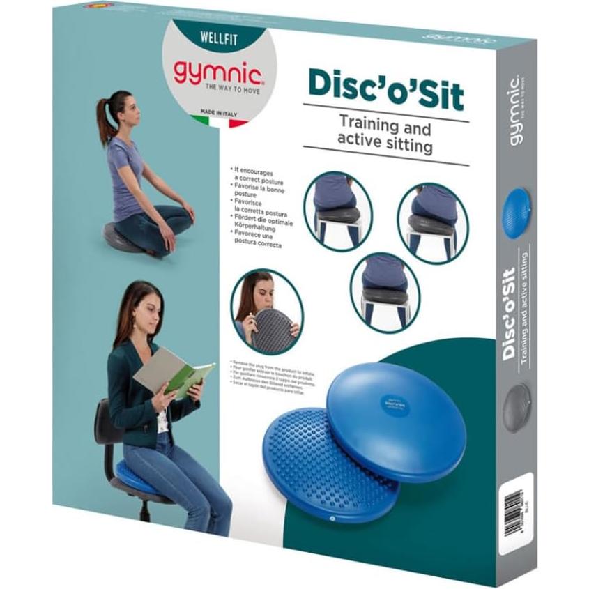Disco O' Sentarse Gymnic 39 cm Azul - Cojín de Equilibrio