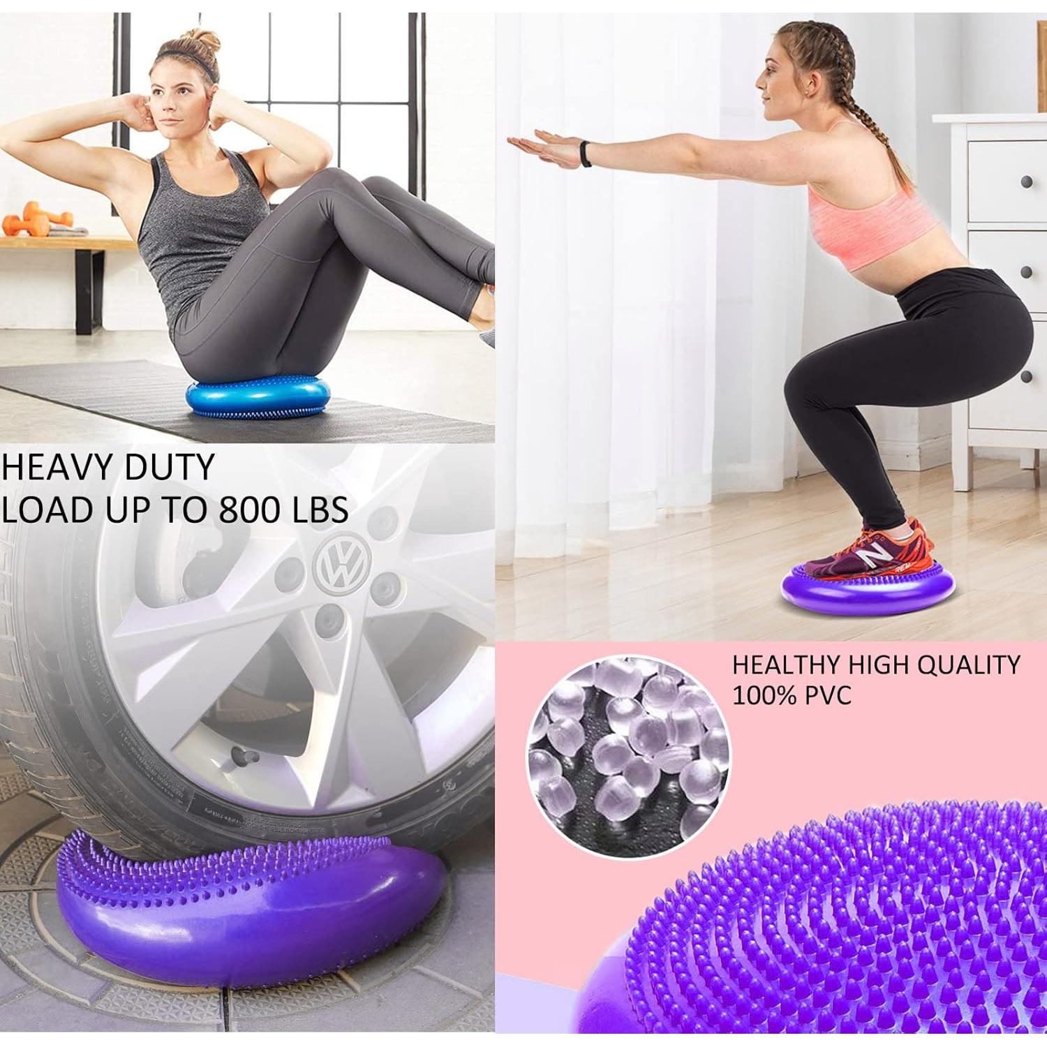 Paquete de 3 Cojines Inflables Genérico 33 cm PVC para Equilibrio