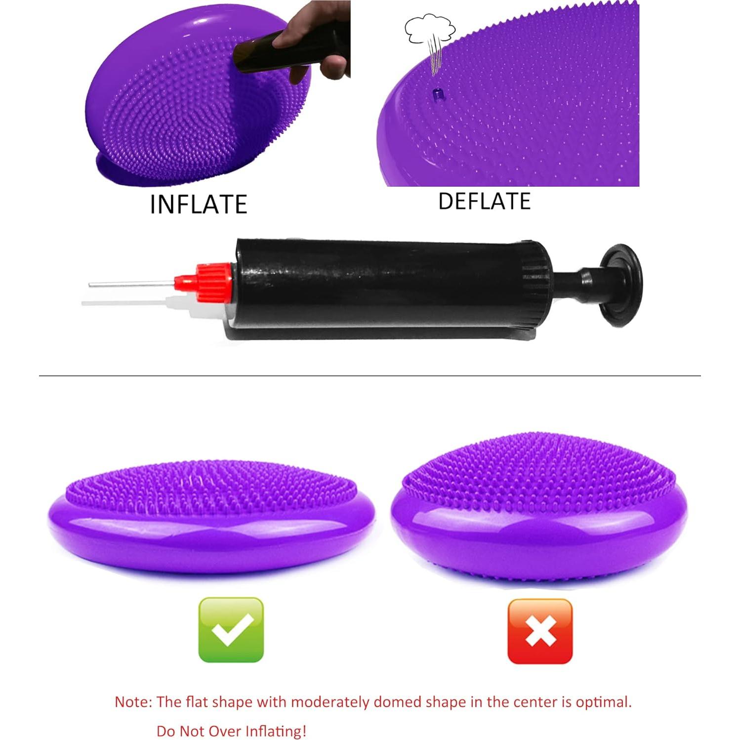 Paquete de 3 Cojines Inflables Genérico 33 cm PVC para Equilibrio