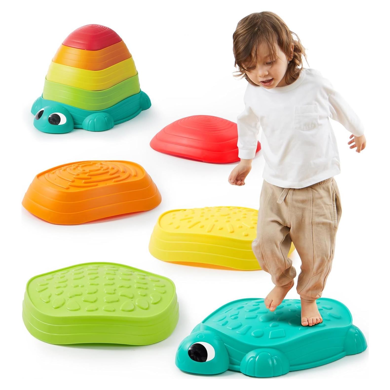 Piedras de Equilibrio Joyin en Forma de Tortuga - 5 Pcs