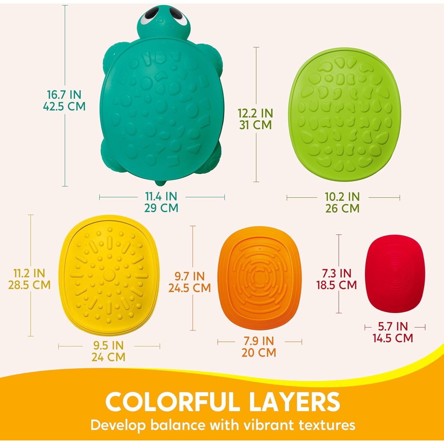 Piedras de Equilibrio Joyin en Forma de Tortuga - 5 Pcs