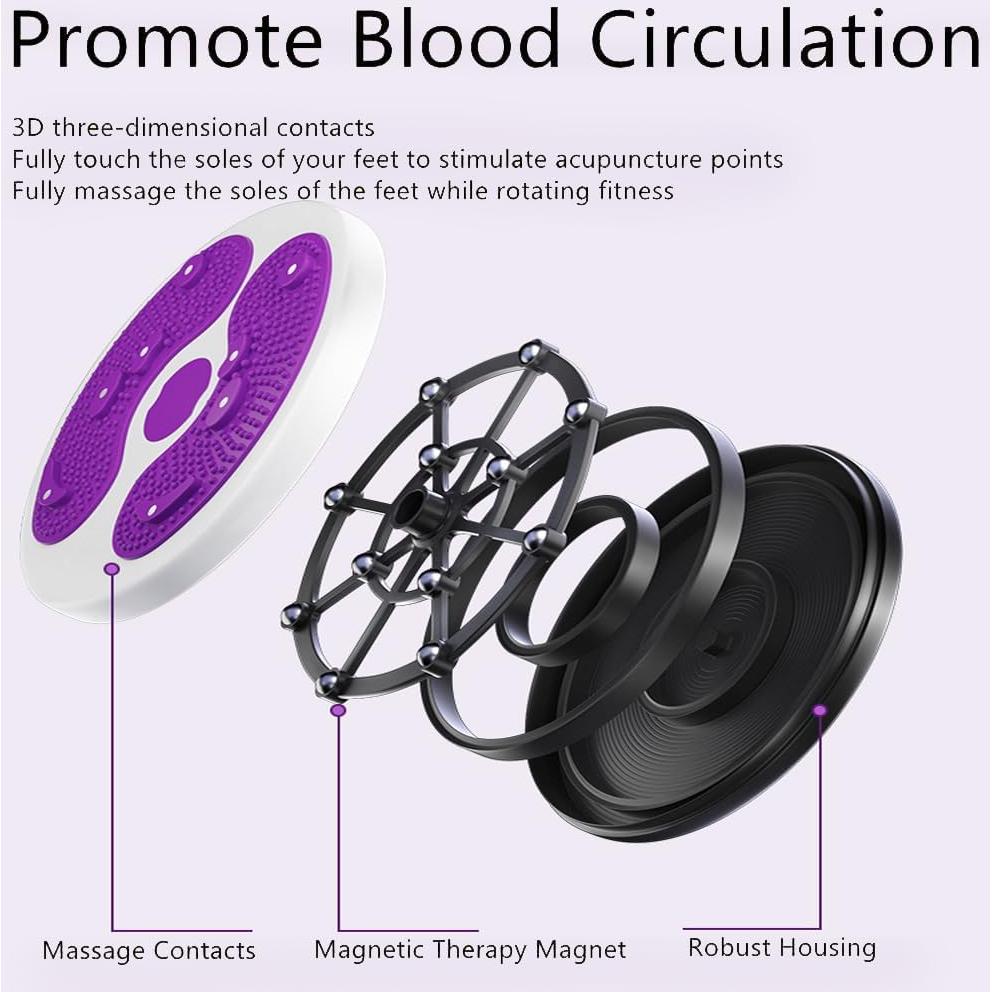 Disco de Cintura Ab Twist Funvalley Surperfect 27.5cm Púrpura