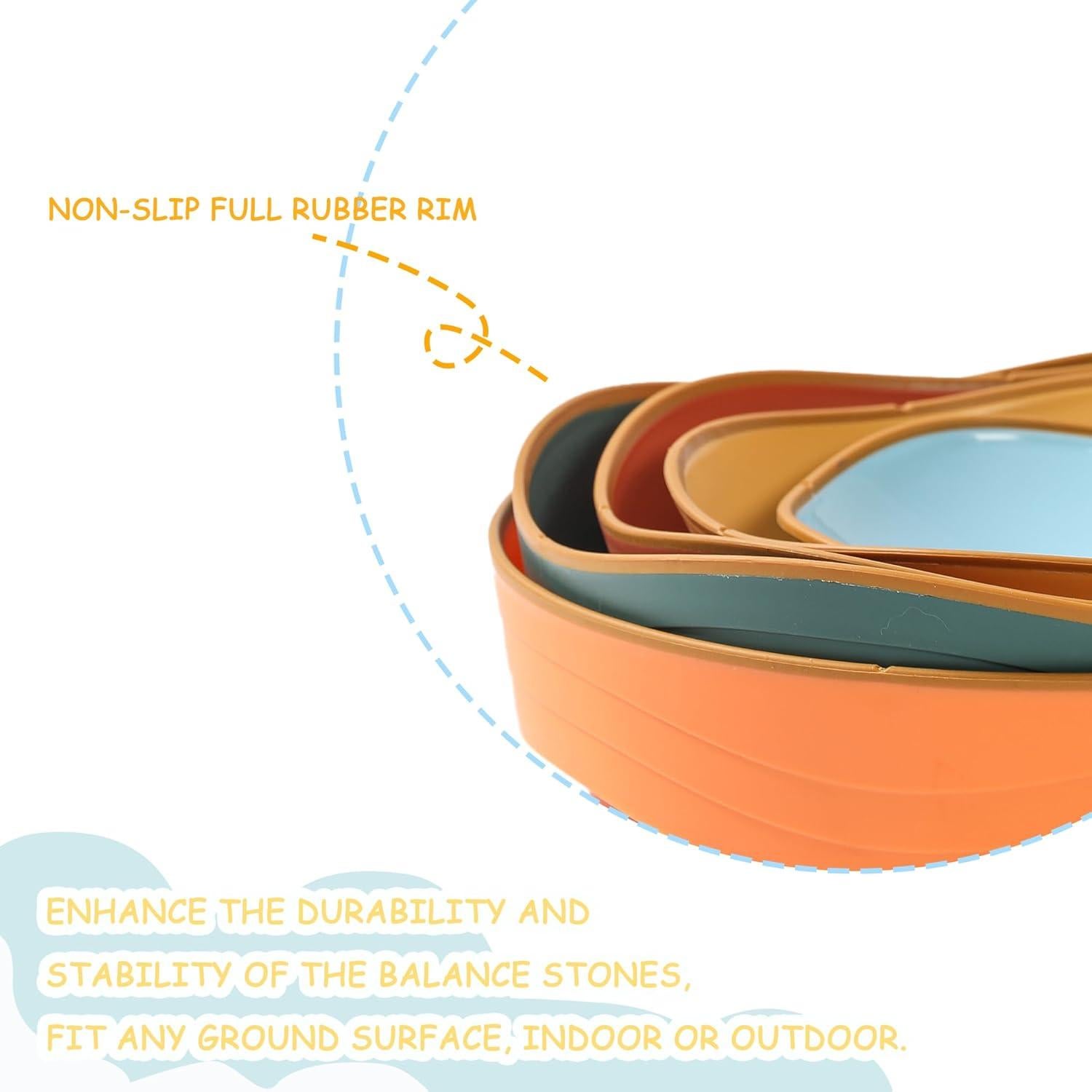 Piedras de Equilibrio Antideslizantes LoomLark 5 Piezas Clásico