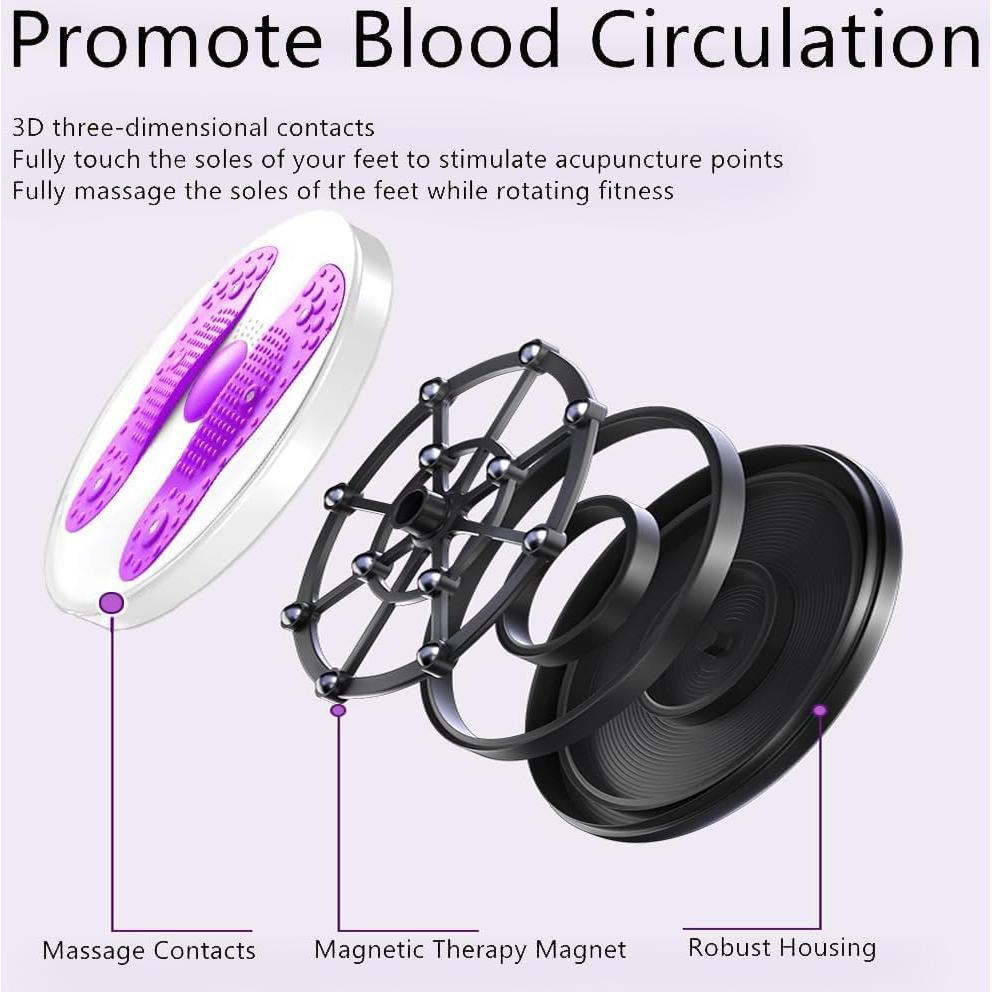 Disco de Cintura Ab Twist Funvalley Surperfect 27.5cm Púrpura