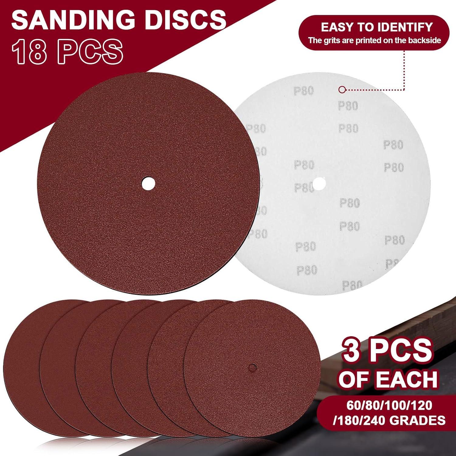 Disco de Lijado 25.4 cm Lanties con 18 Piezas de Papel de Lija