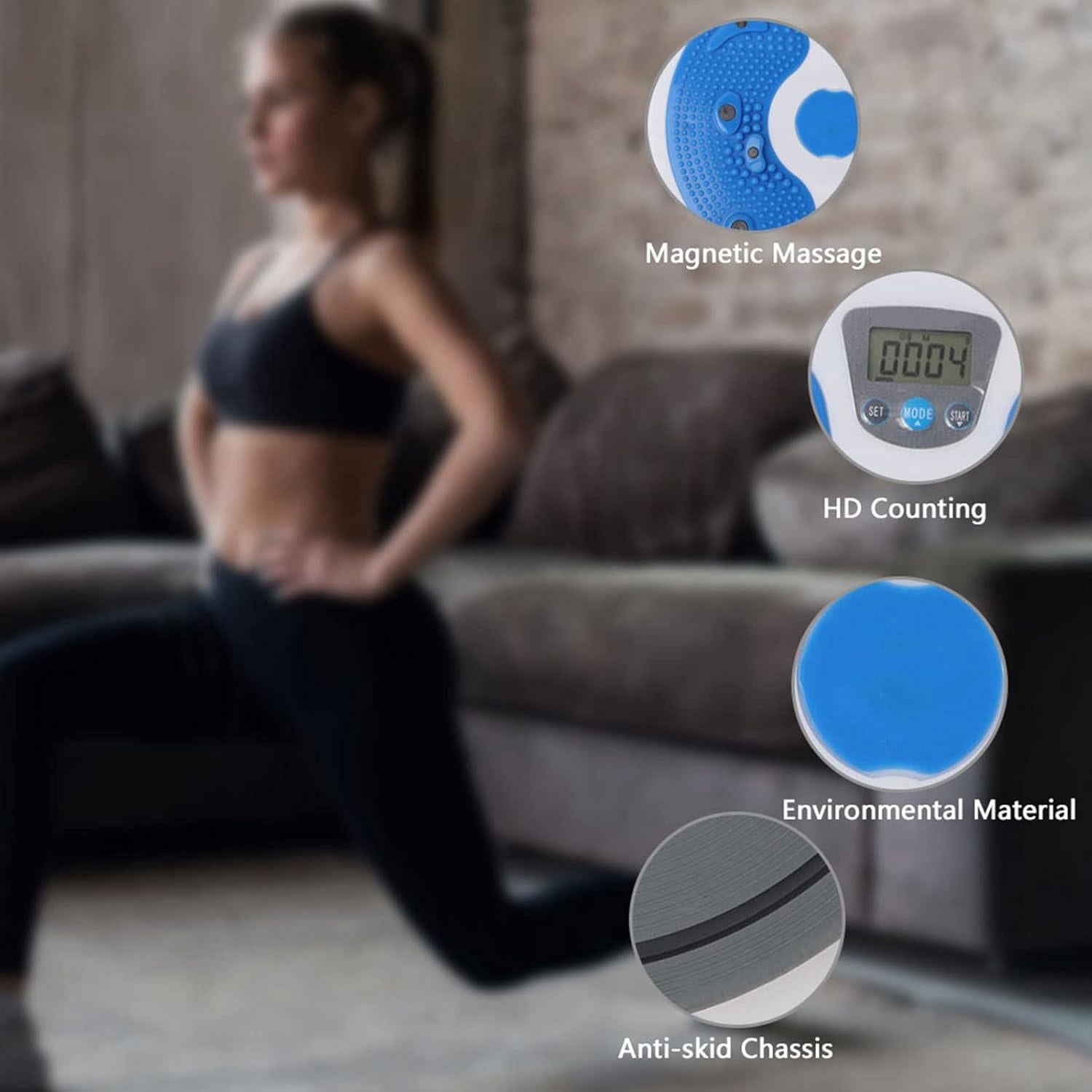 Placa de Cintura Giratoria Keenso para Ejercicio Aeróbico