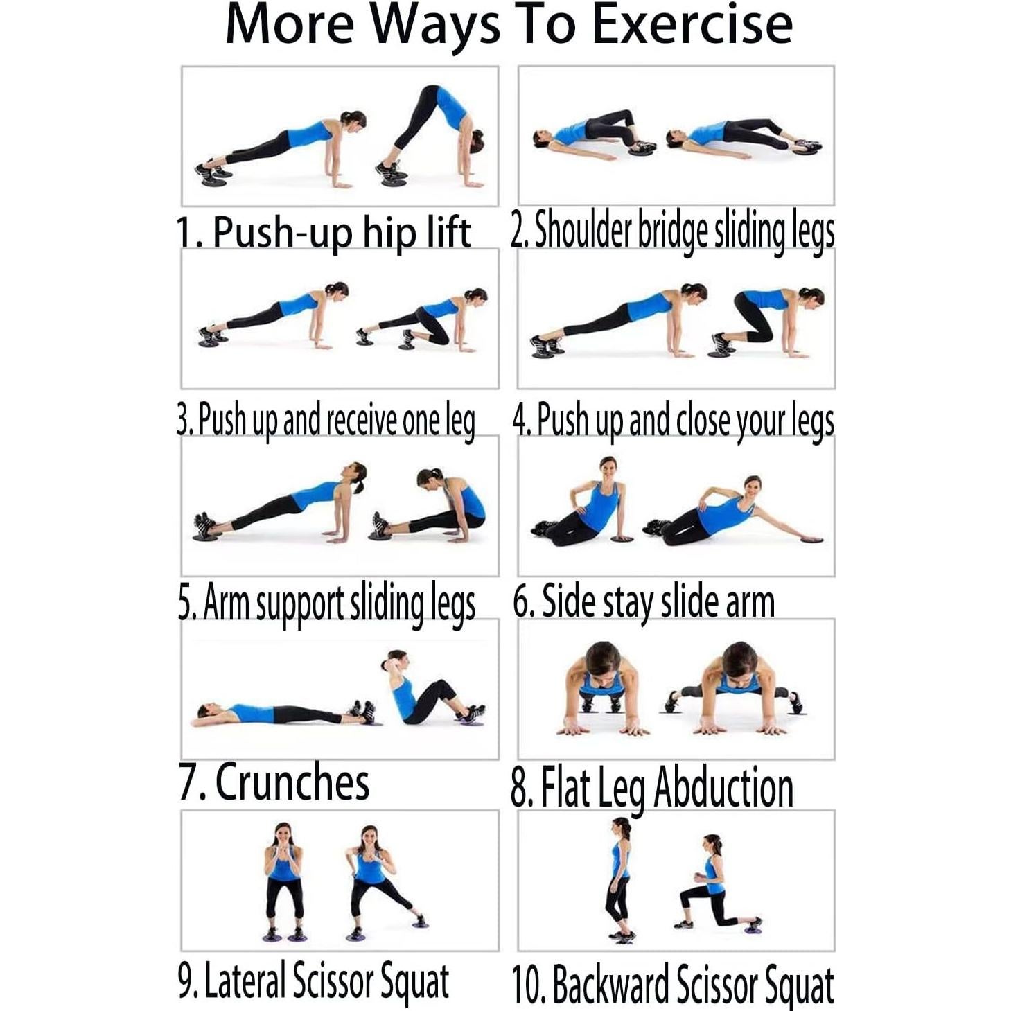 4 Discos Deslizantes Duales YVRUXIKN para Entrenamiento Núcleo