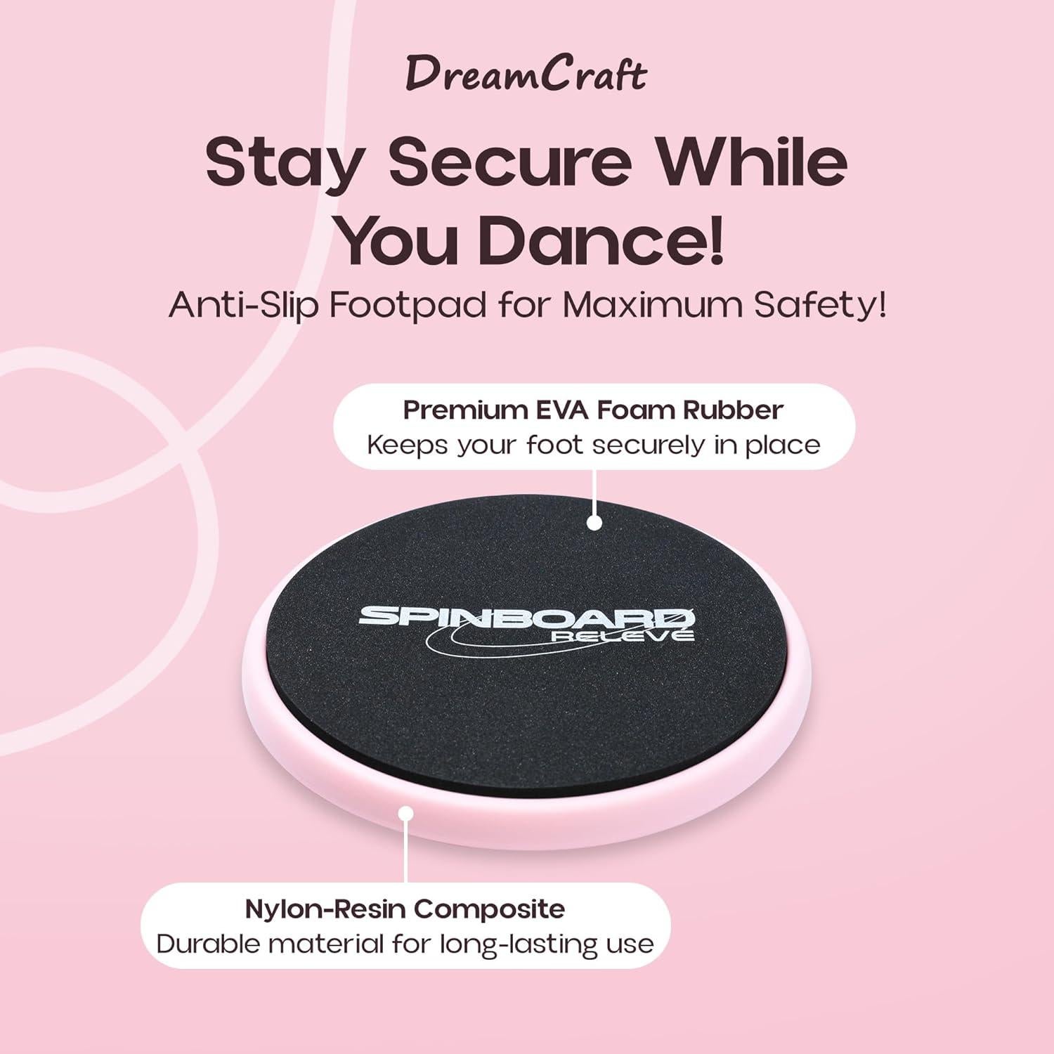 Tablero de Giro de Danza DreamCraft Rosa 15.2x22.9cm