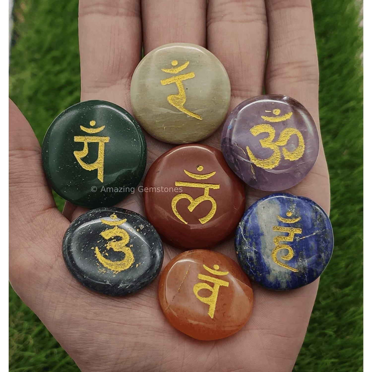 Juego de Discos de Chakra Amazing Gemstones - 7 Gemas Reiki
