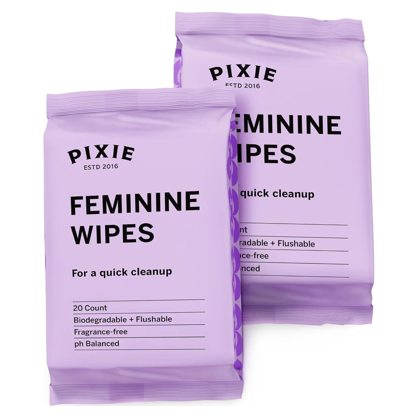 Toallitas Femeninas Pixie - Biodegradables 20 Unidades