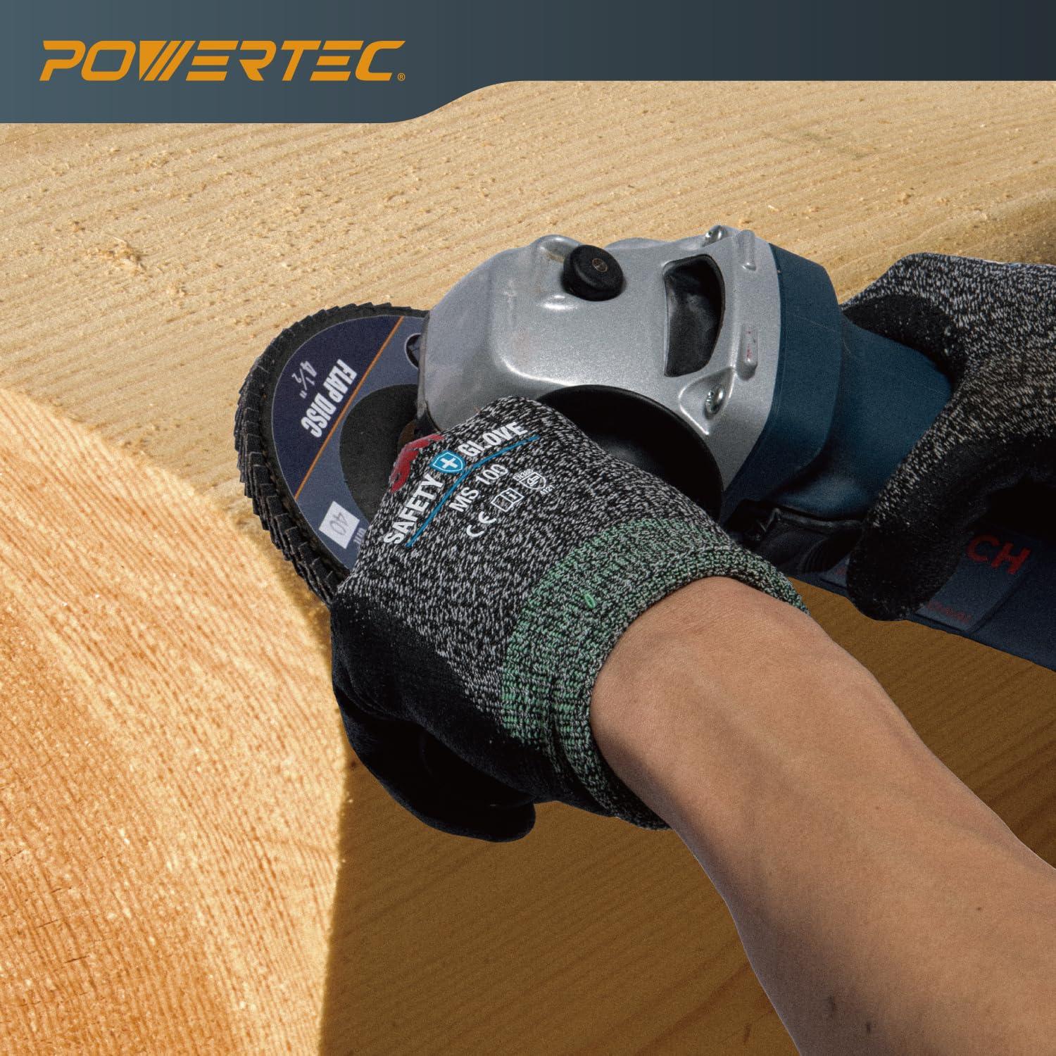 Discos de Aleta de Zirconia 4.5" POWERTEC - Paquete de 10 Grano 40