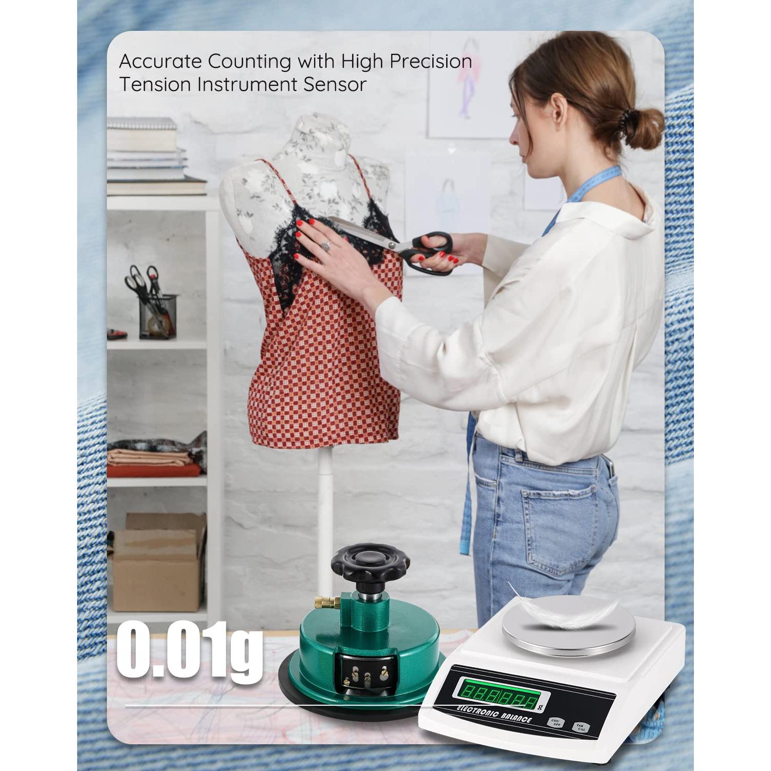 Balanza Electrónica de Tela NEWTRY 1000g/0.01g con Muestreador