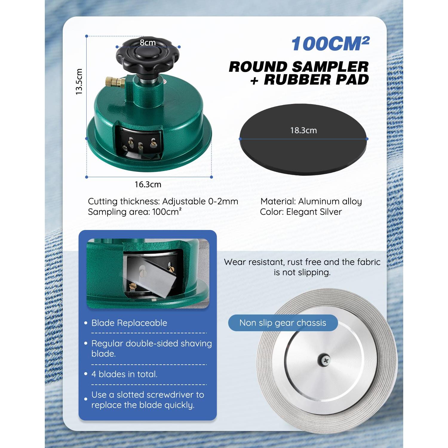 Balanza Electrónica de Tela NEWTRY 1000g/0.01g con Muestreador