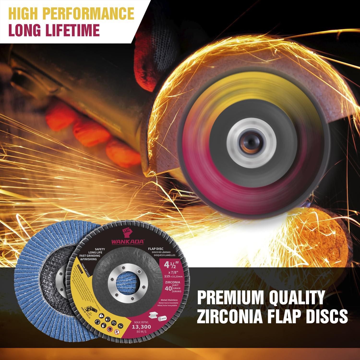 Disco de Lijado Abrasivo WANKADA 120 Granos 11.43 cm Tipo 29