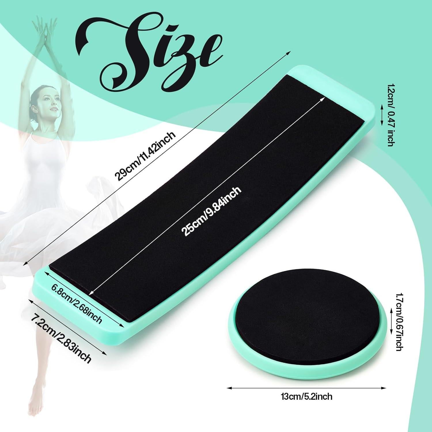 2 Tablas Giratorias Portátiles Motionchic para Patinaje y Baile