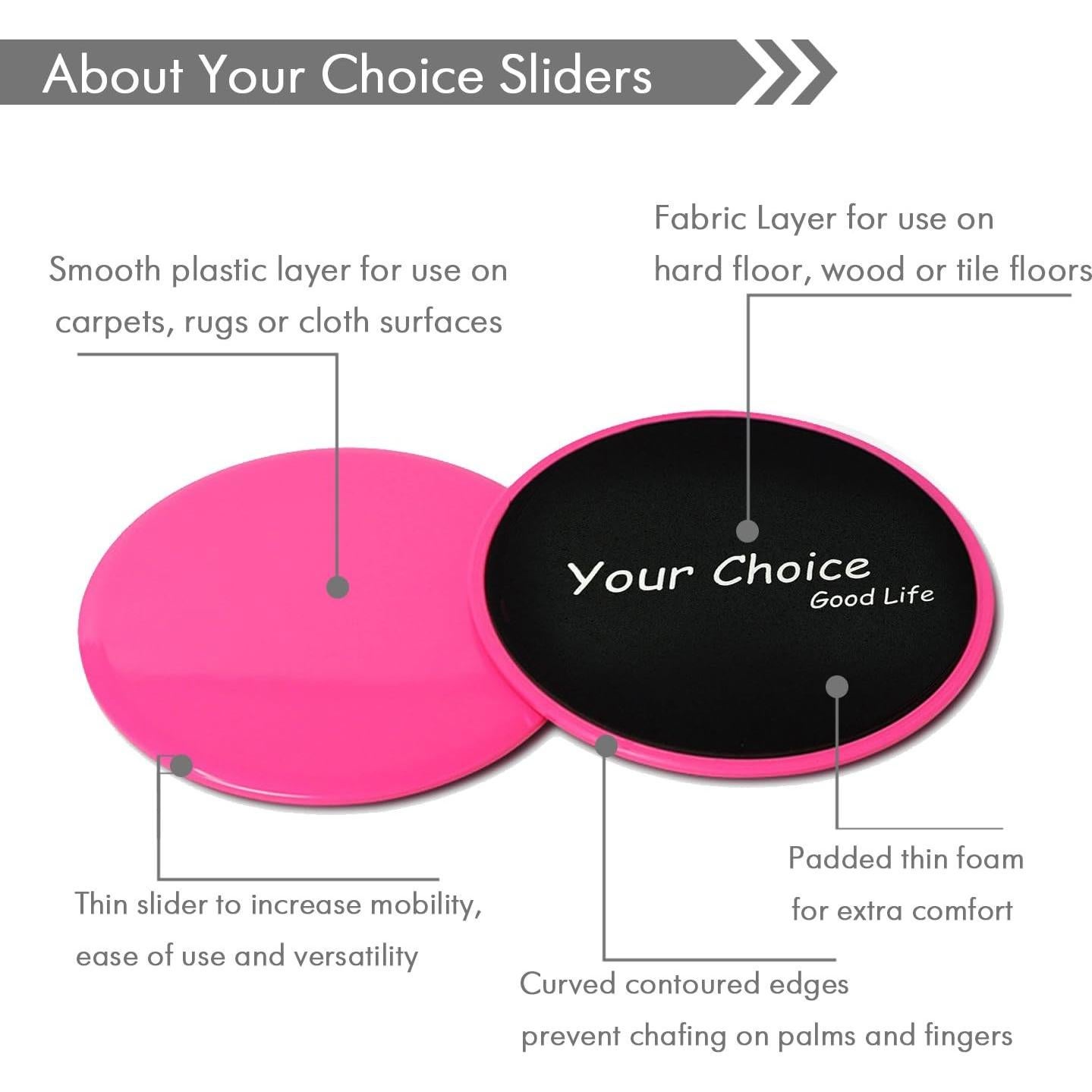 Deslizadores de Núcleo Your Choice - Discos de Ejercicio 17.78 cm