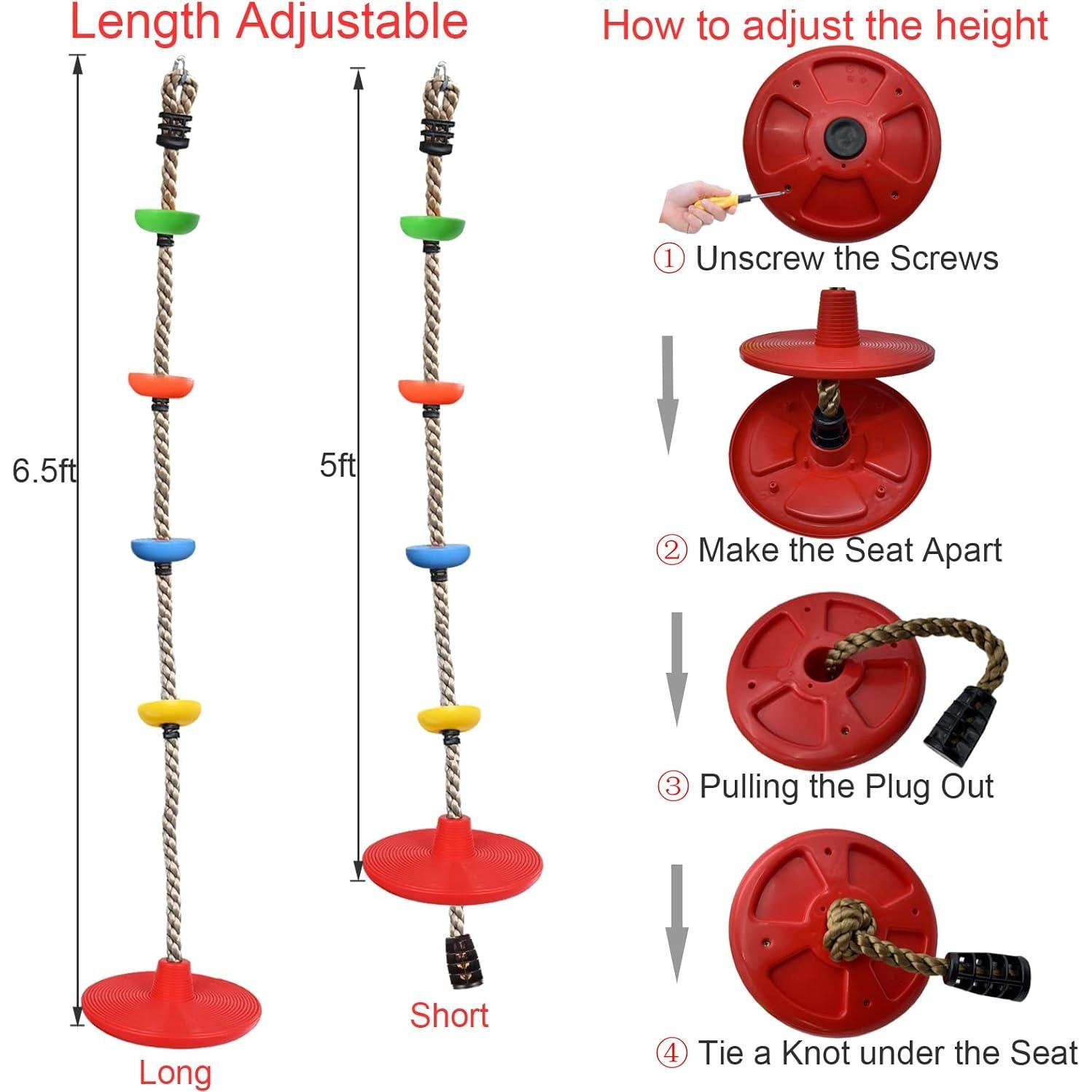 Juego de Cuerda para Escalar Árboles Xinlinke con Asiento Disco